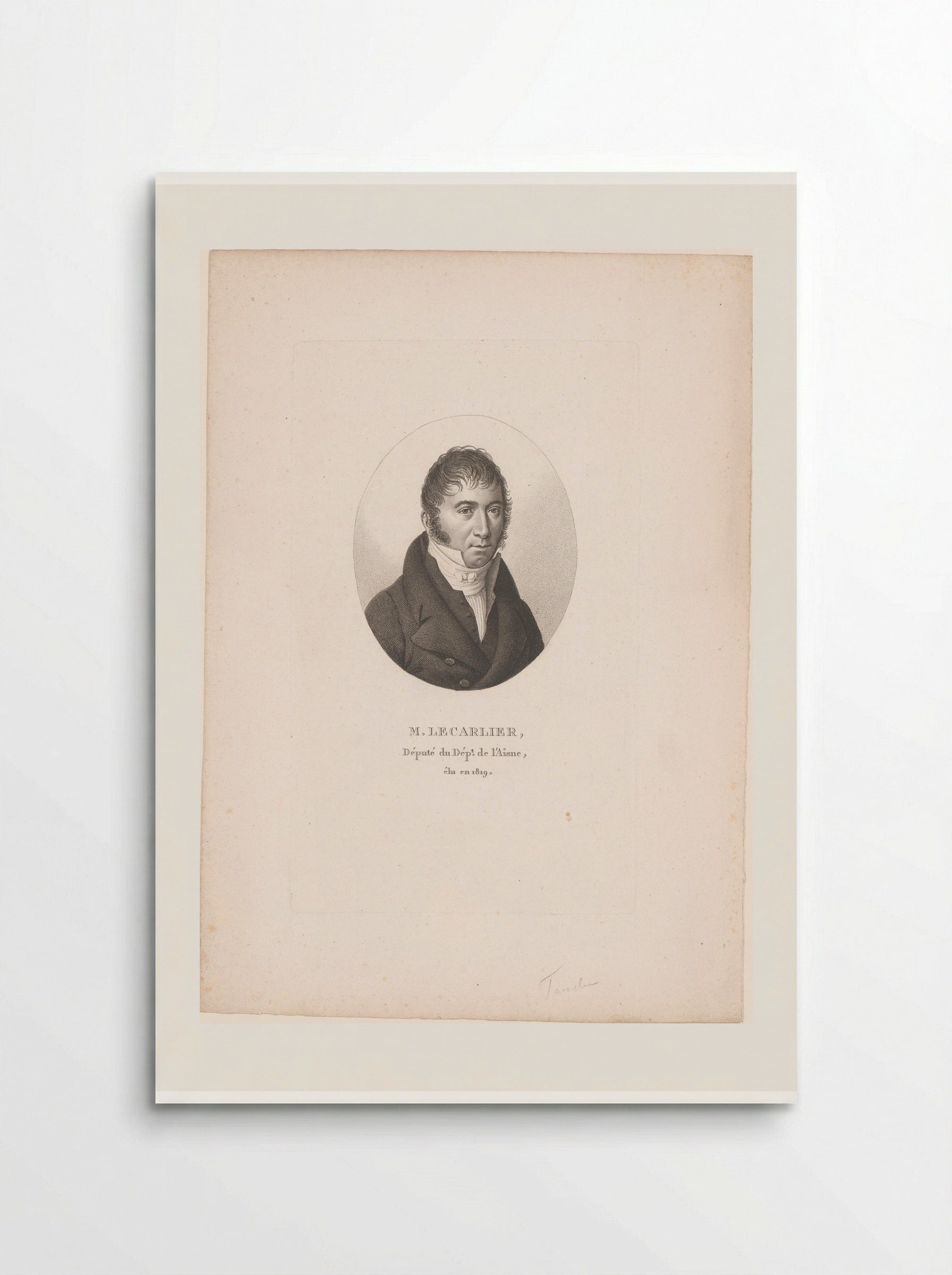 Portrait of Marie Charles Henri Philibert Le Carlier d'Ardon - Ambroise Tardieu - Poster