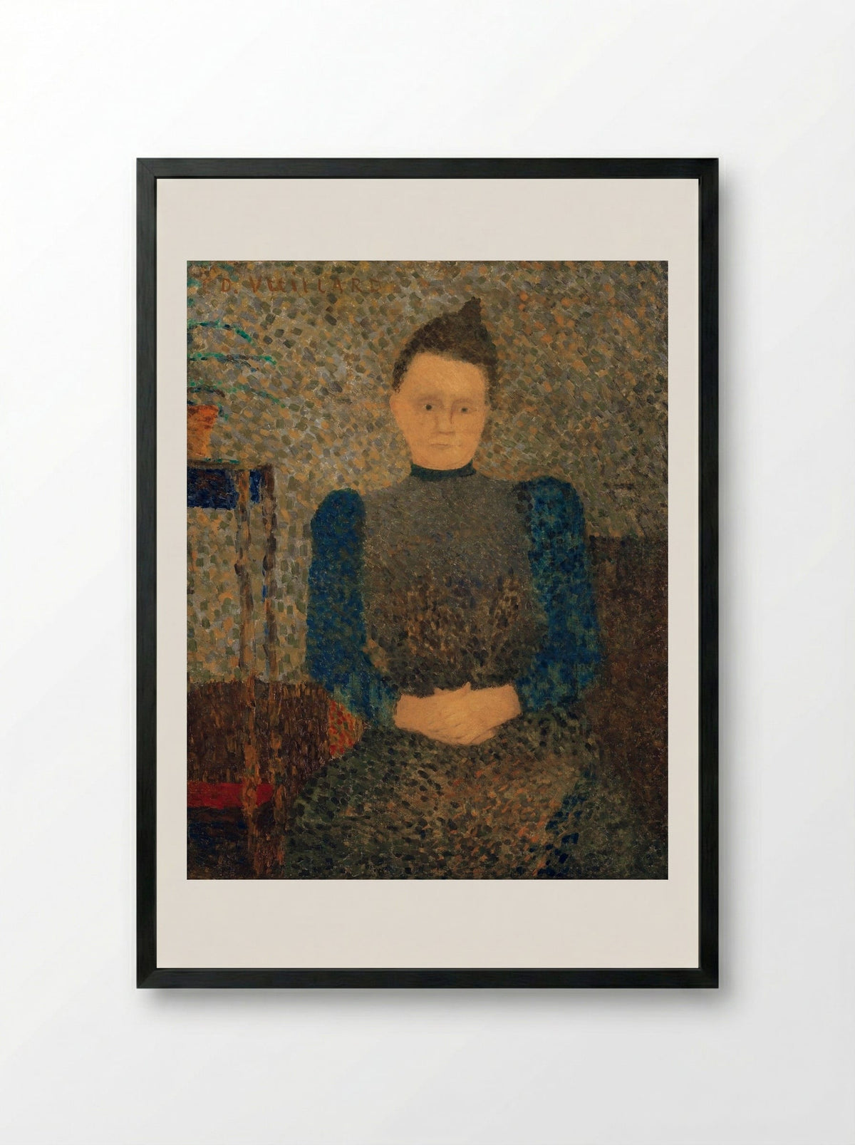 Portrait of Marie Vuillard - Édouard Vuillard - Framed Print Black
