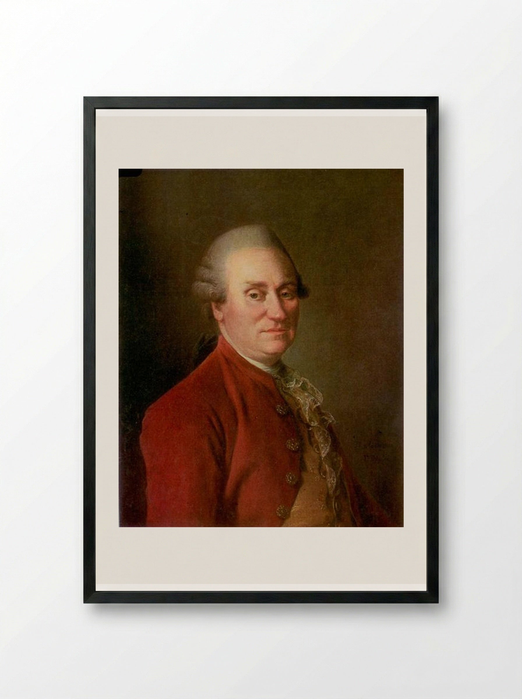 Portrait of Mark Fedorovich Poltoratsky - Dmitry Levitzky - Framed Print Black