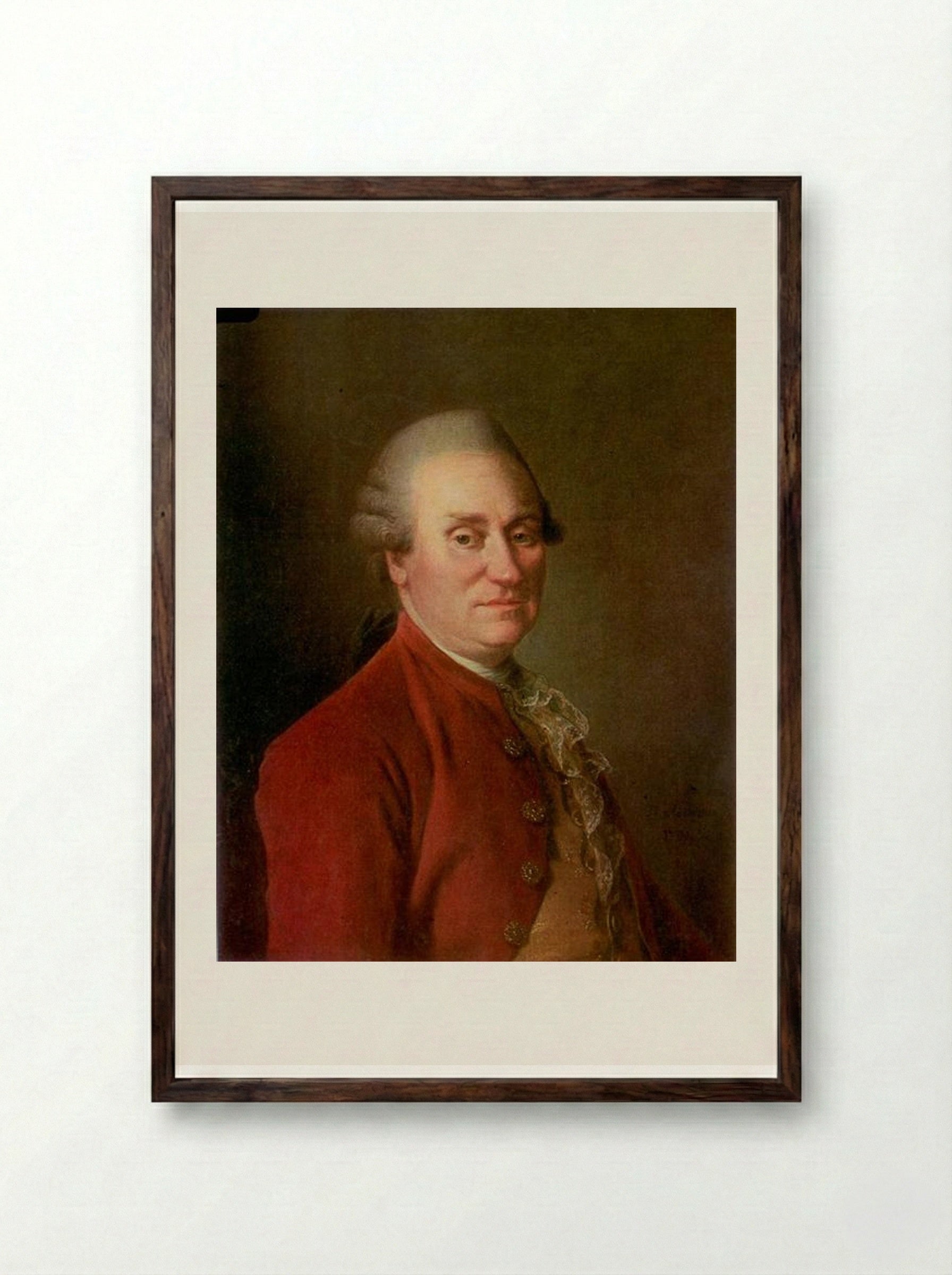 Portrait of Mark Fedorovich Poltoratsky - Dmitry Levitzky - Framed Print Dark Wood
