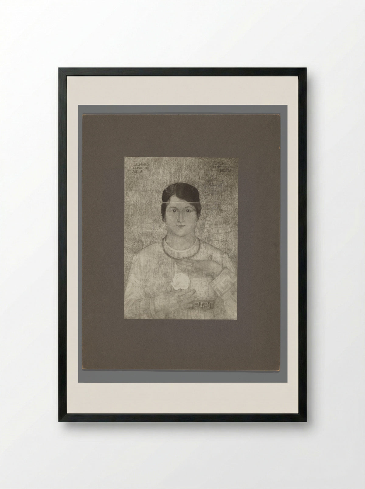Portrait of Mary Lemaire - Mathieu Lauweriks - Framed Print Black