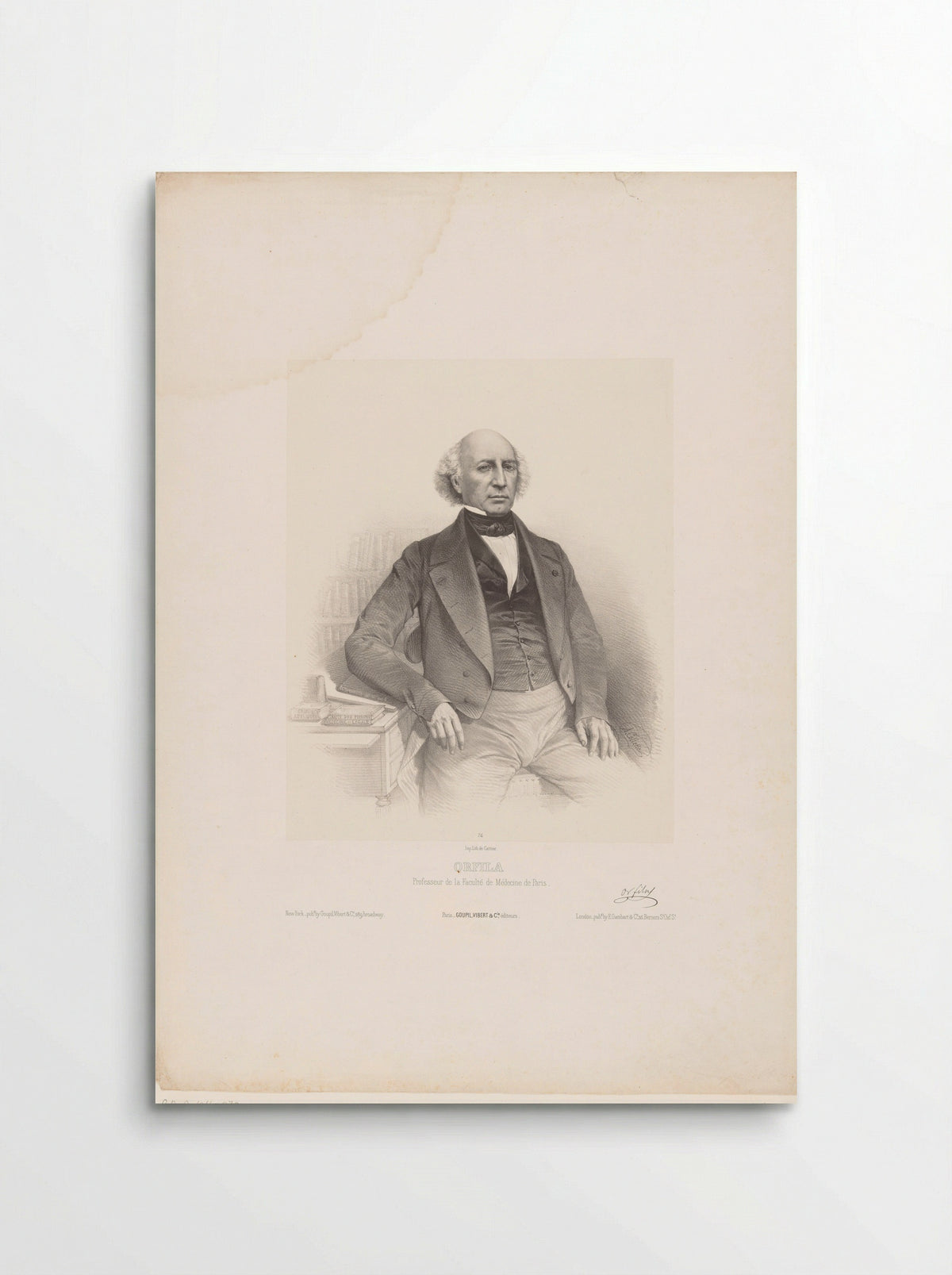 Portrait of Mathieu Orfila - Marie Alexandre Alophe - Poster