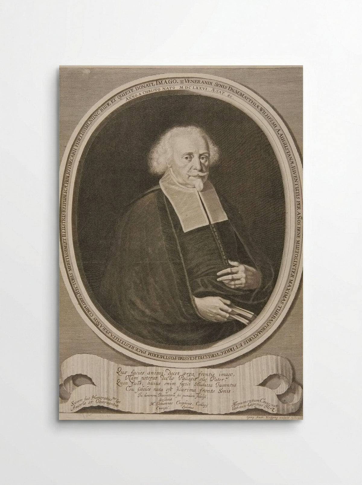 Portrait of Matthias Wilhelmus - Georg Andreas Wolfgang - Poster