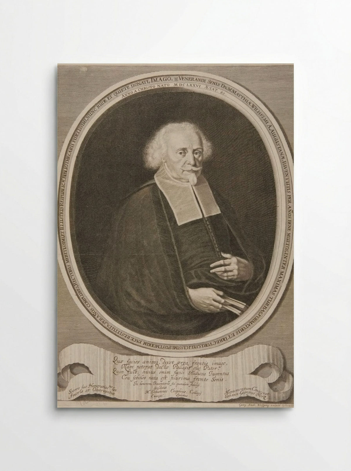 Portrait of Matthias Wilhelmus - Georg Andreas Wolfgang - Poster