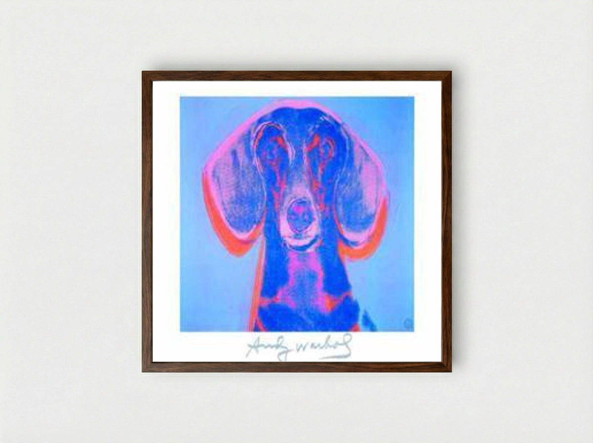 Portrait of Maurice - Andy Warhol - Framed Print Dark Wood