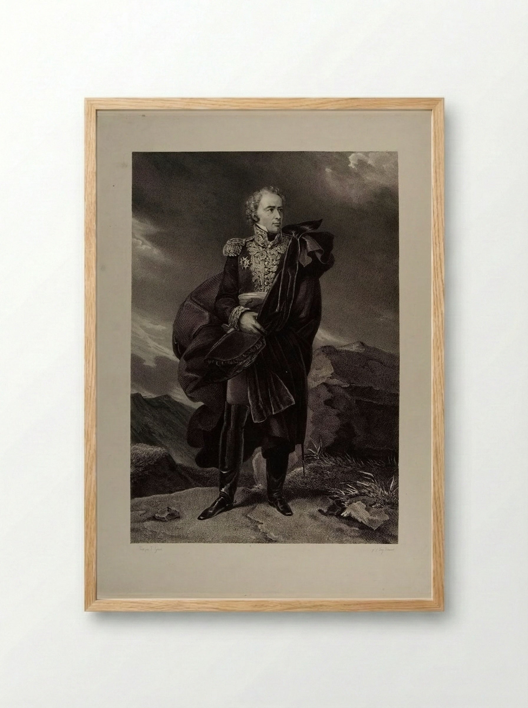Portrait of Maximilien Sébastien Foy - Tony Johannot - Framed Print Wood