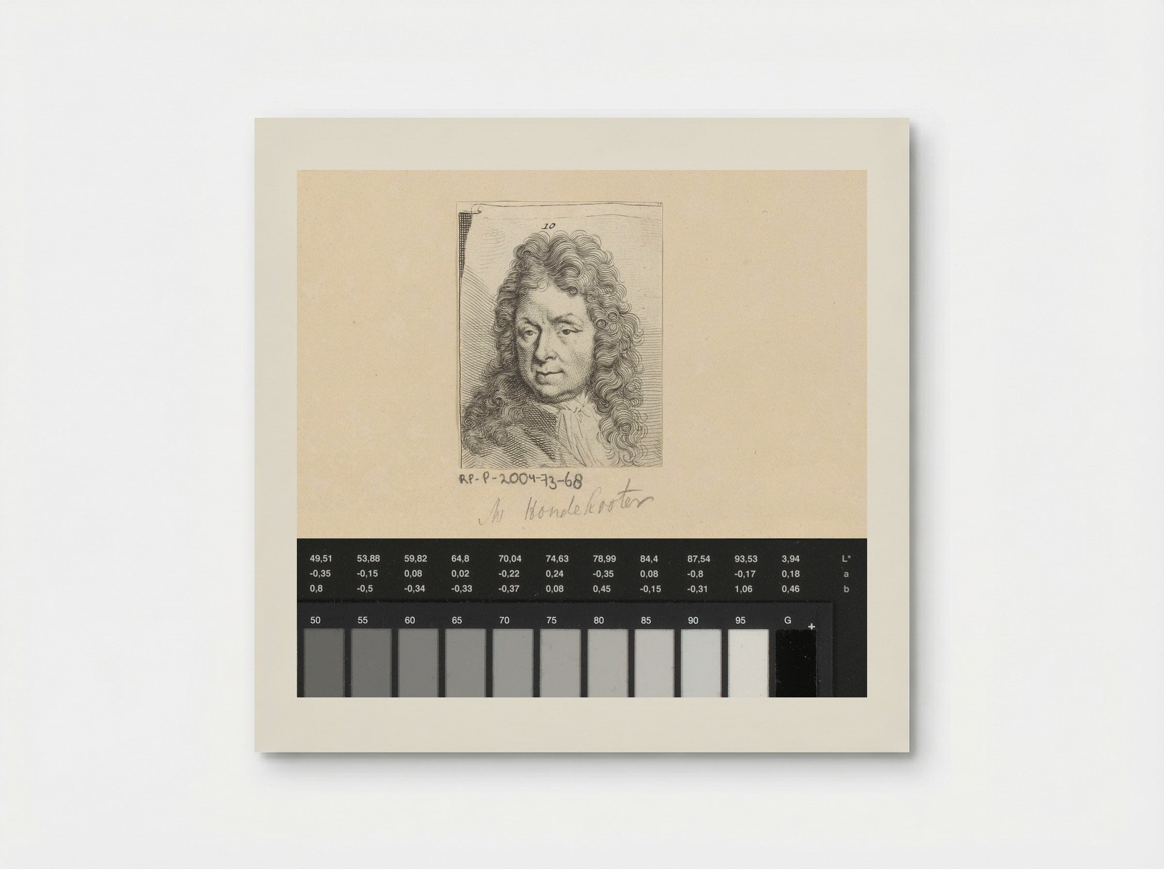 Portrait of Melchior d'Hondecoeter - Antonina Houbraken - Poster