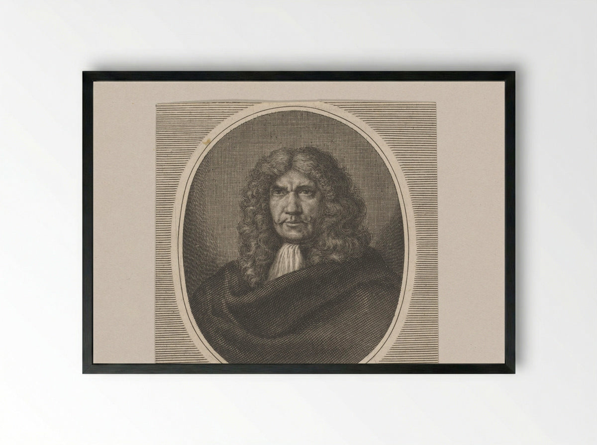 Portrait of Michael Willmann - Leonhard Heckenauer - Framed Print Black