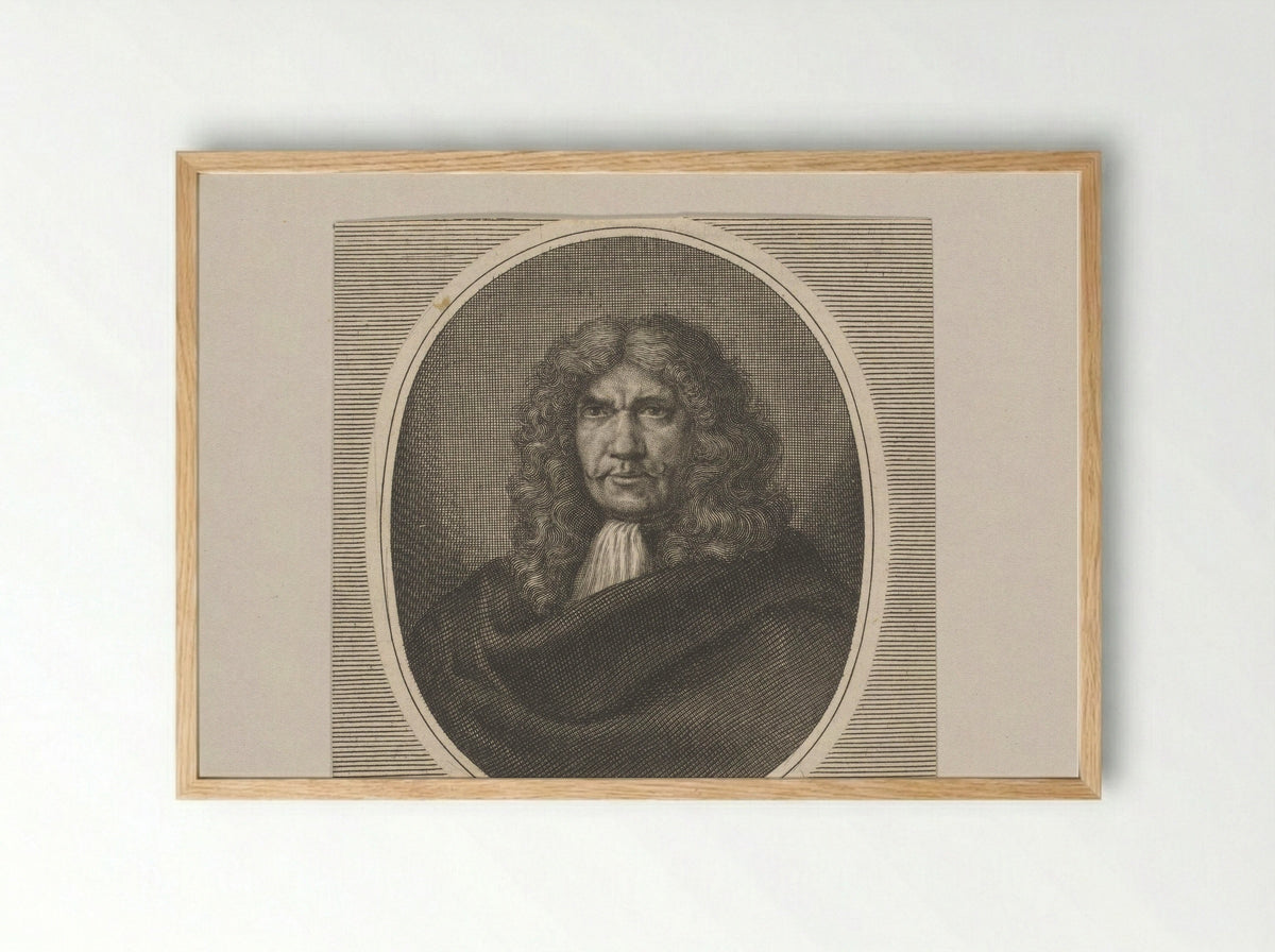 Portrait of Michael Willmann - Leonhard Heckenauer - Framed Print Wood