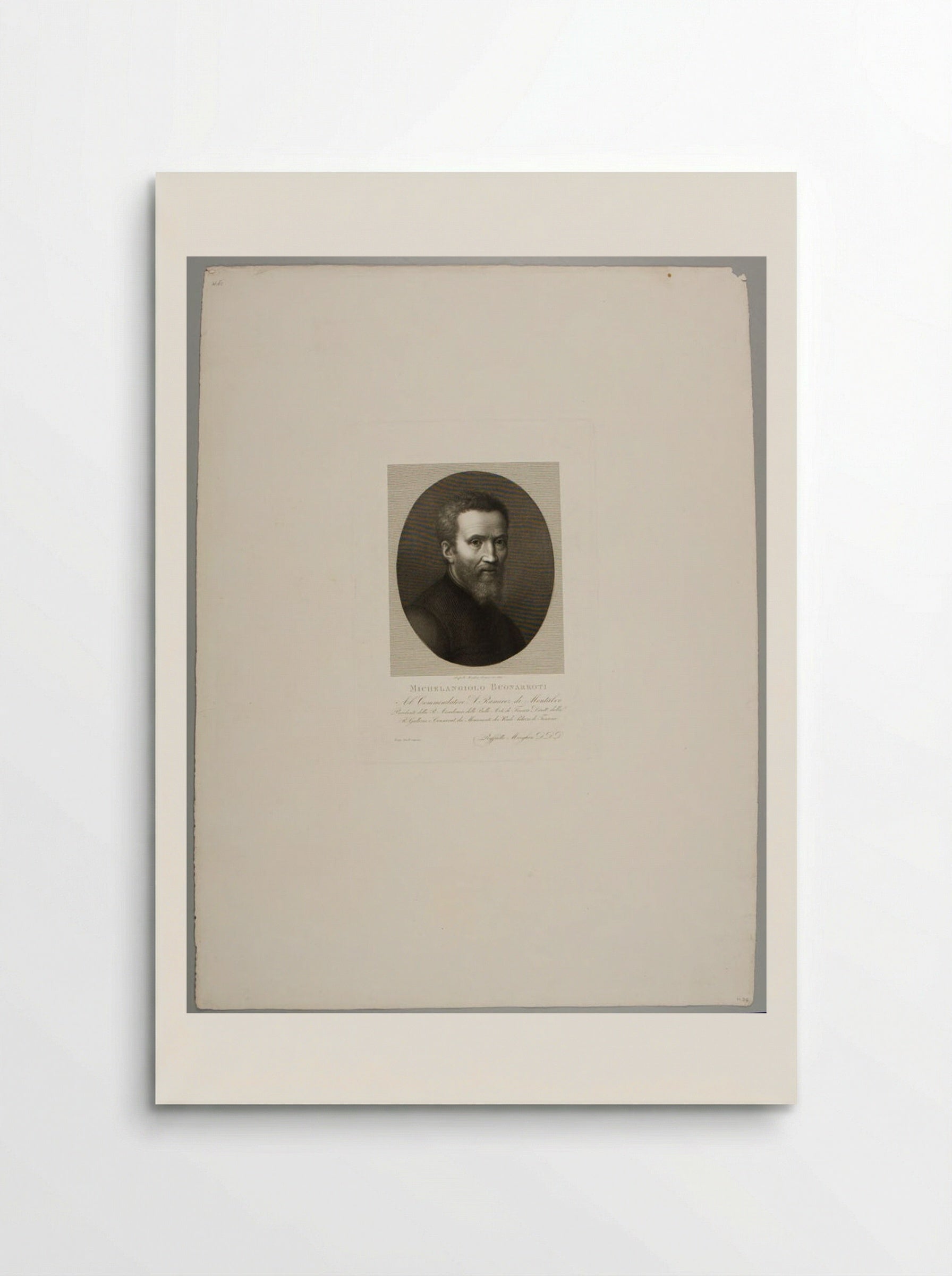 Portrait of Michelangelo Buonarroti - Raphael Morghen - Poster