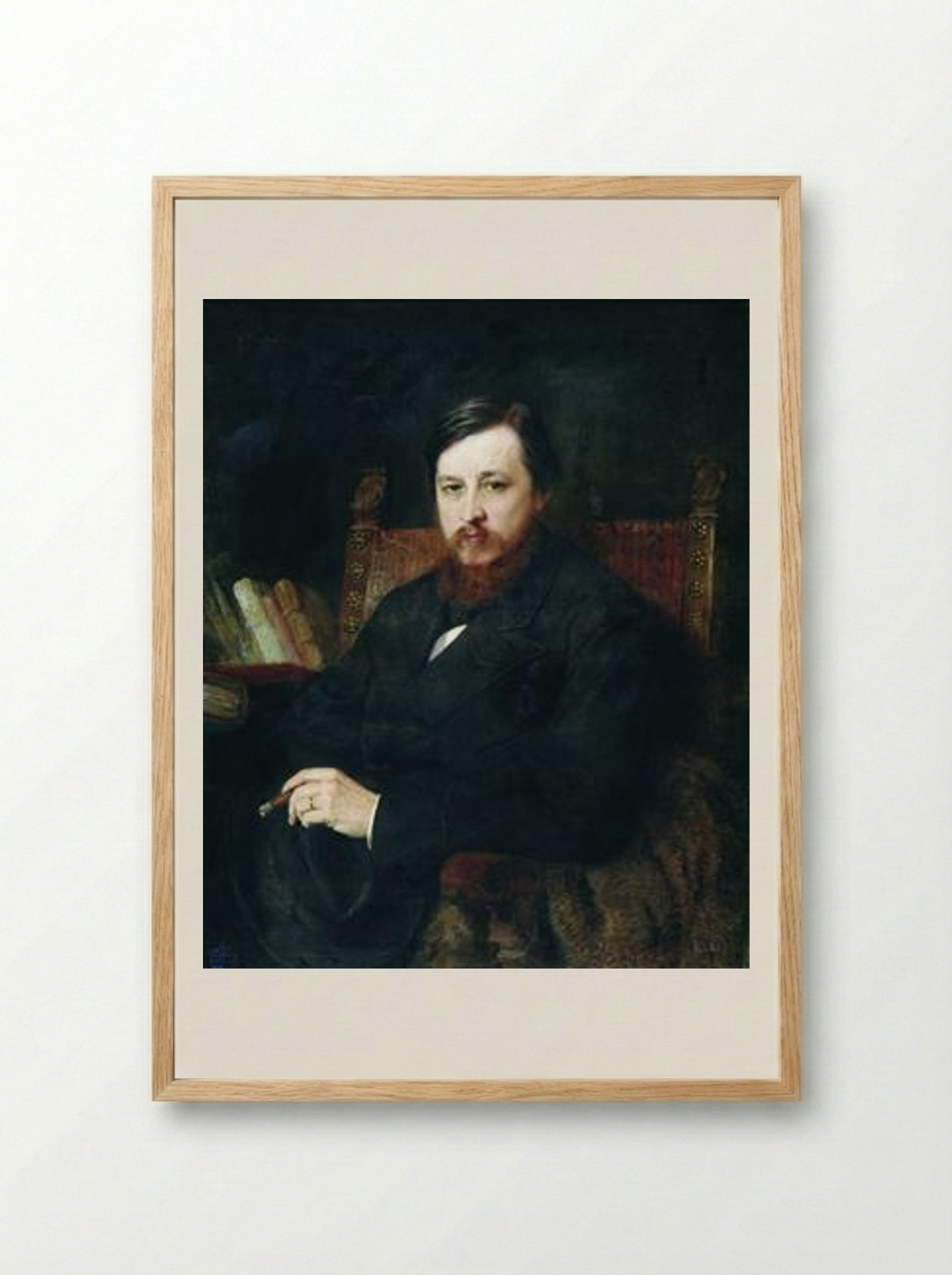 Portrait of Mikhail Azanchevsky - Konstantin Makovsky - Framed Print Wood