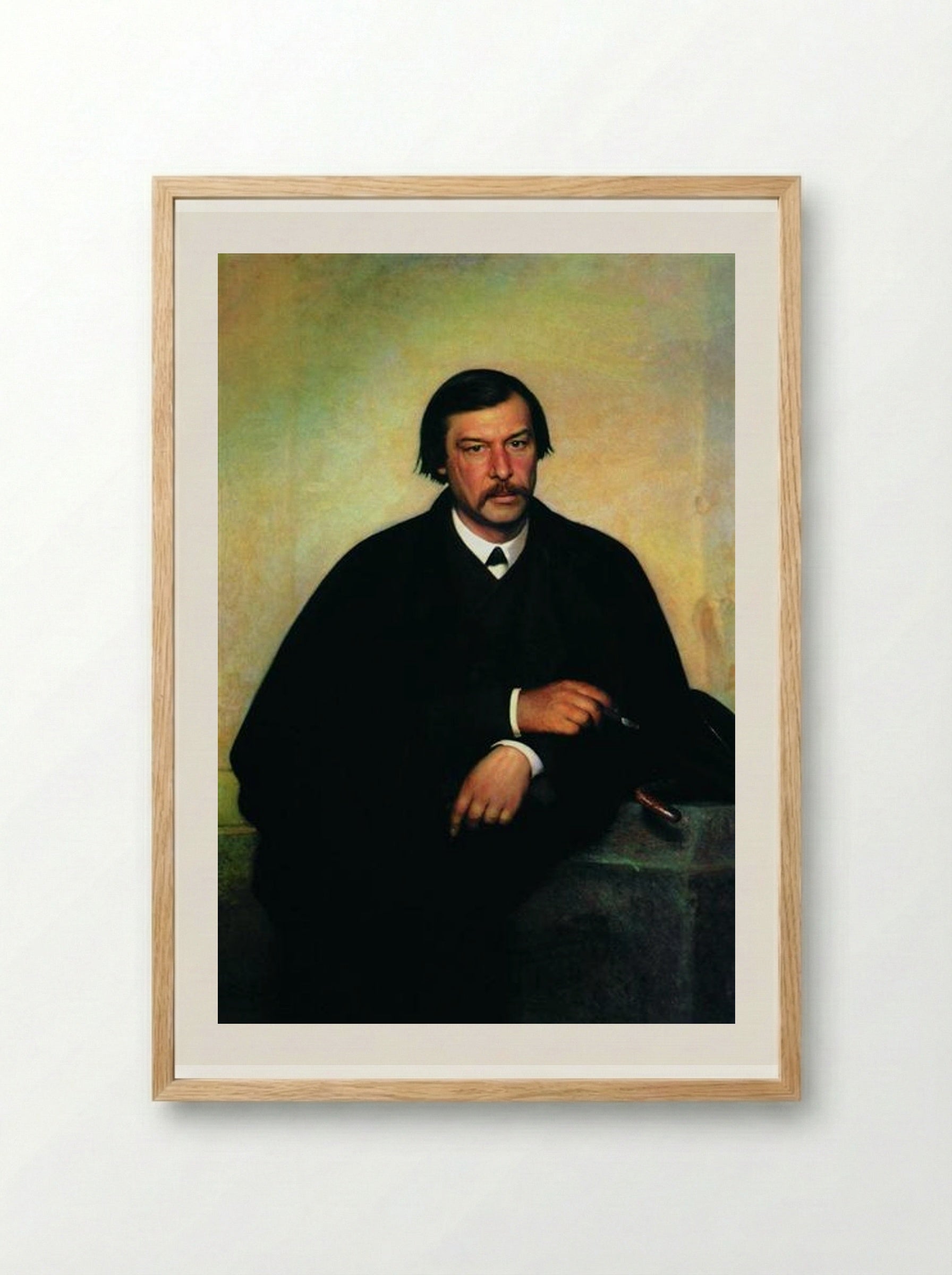 Portrait of Mikhail Borisovich Tulinov - Ivan Kramskoy - Framed Print Wood