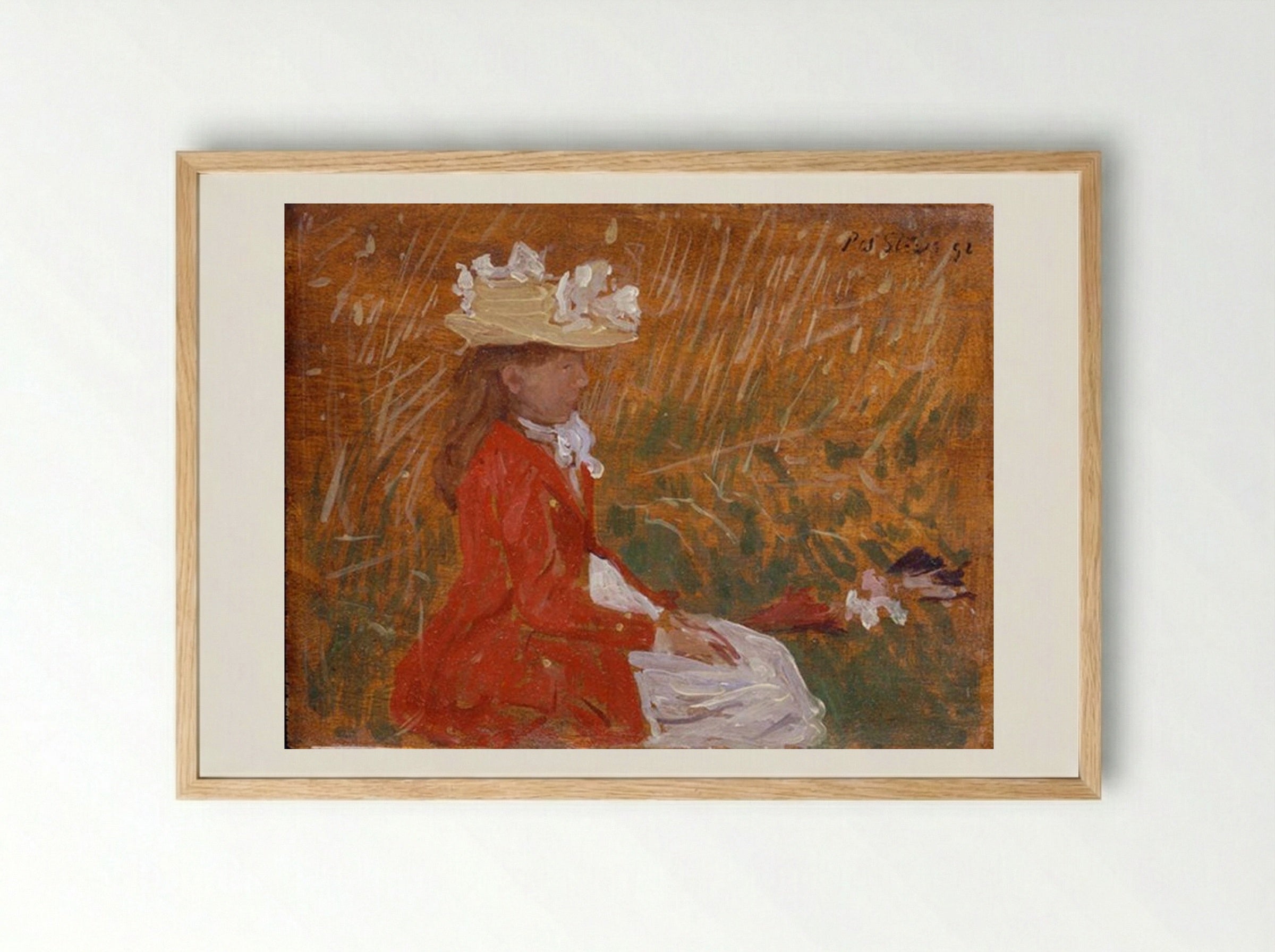 Portrait of Miss Rose Pettigrew - Philip Wilson Steer - Framed Print Wood