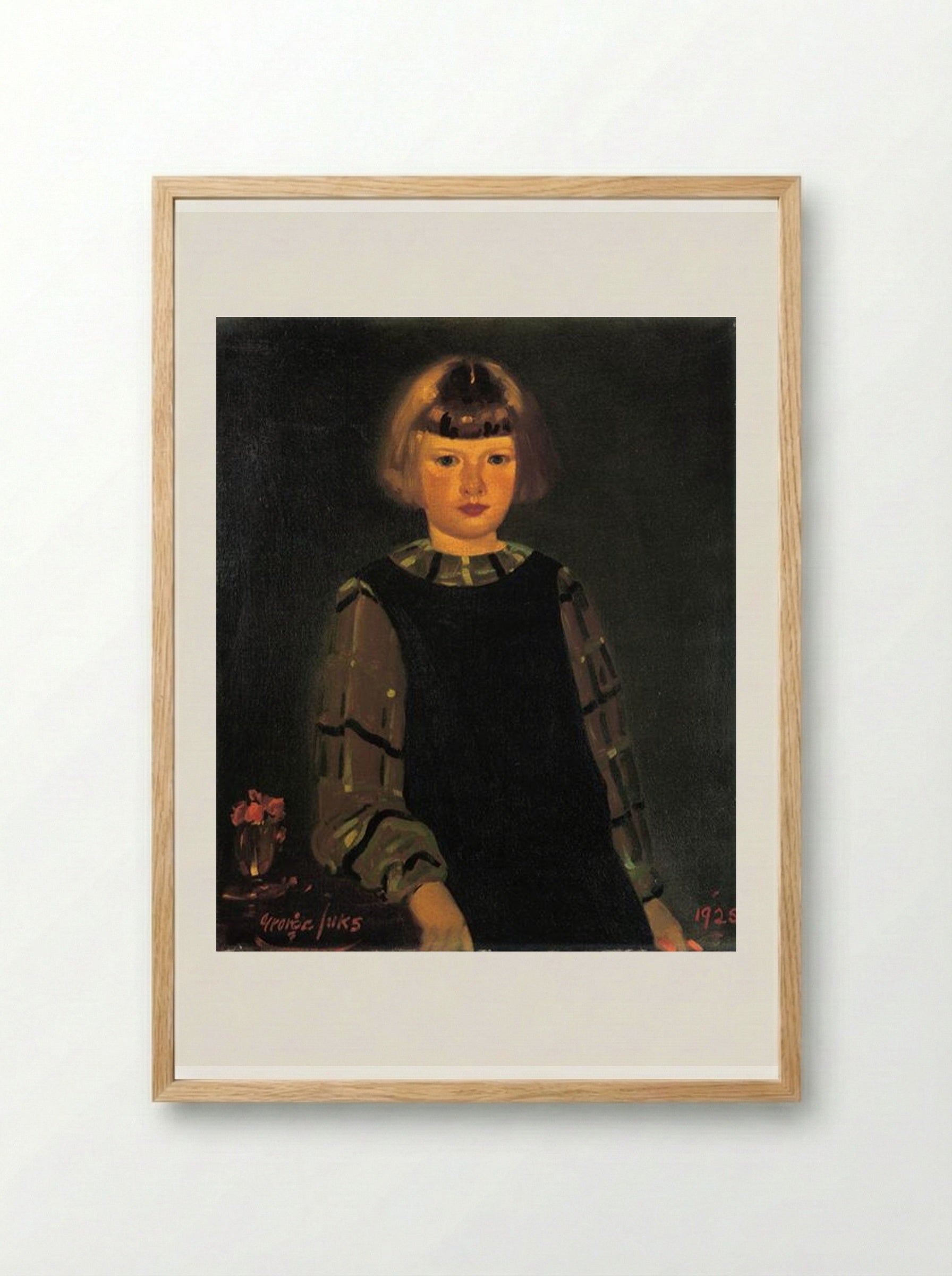 Portrait of Miss Ruth Breslin - George Luks - Framed Print Wood