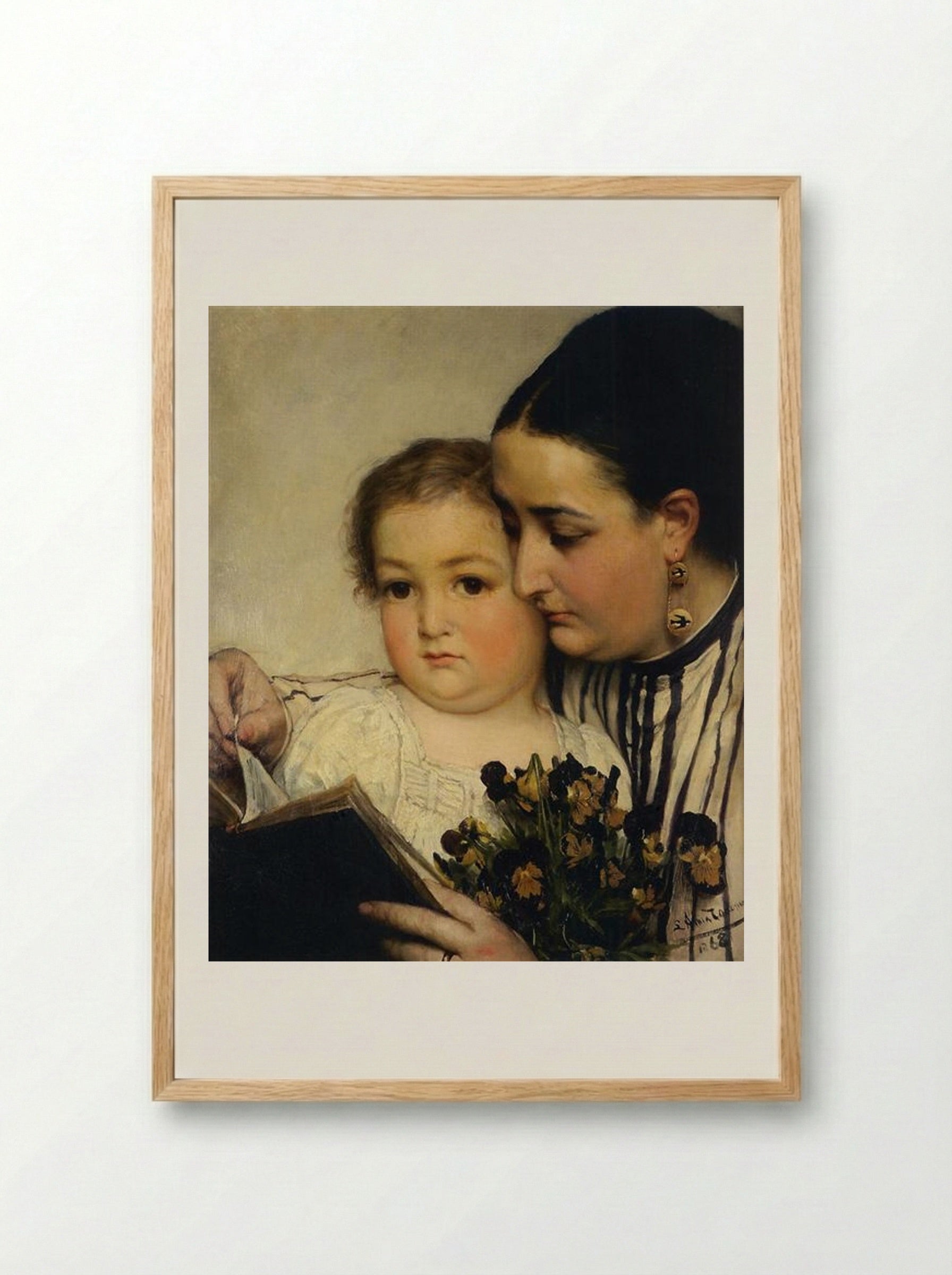 Portrait of Mme Bonnefoy and M. Puttemans - Sir Lawrence Alma-Tadema - Framed Print Wood