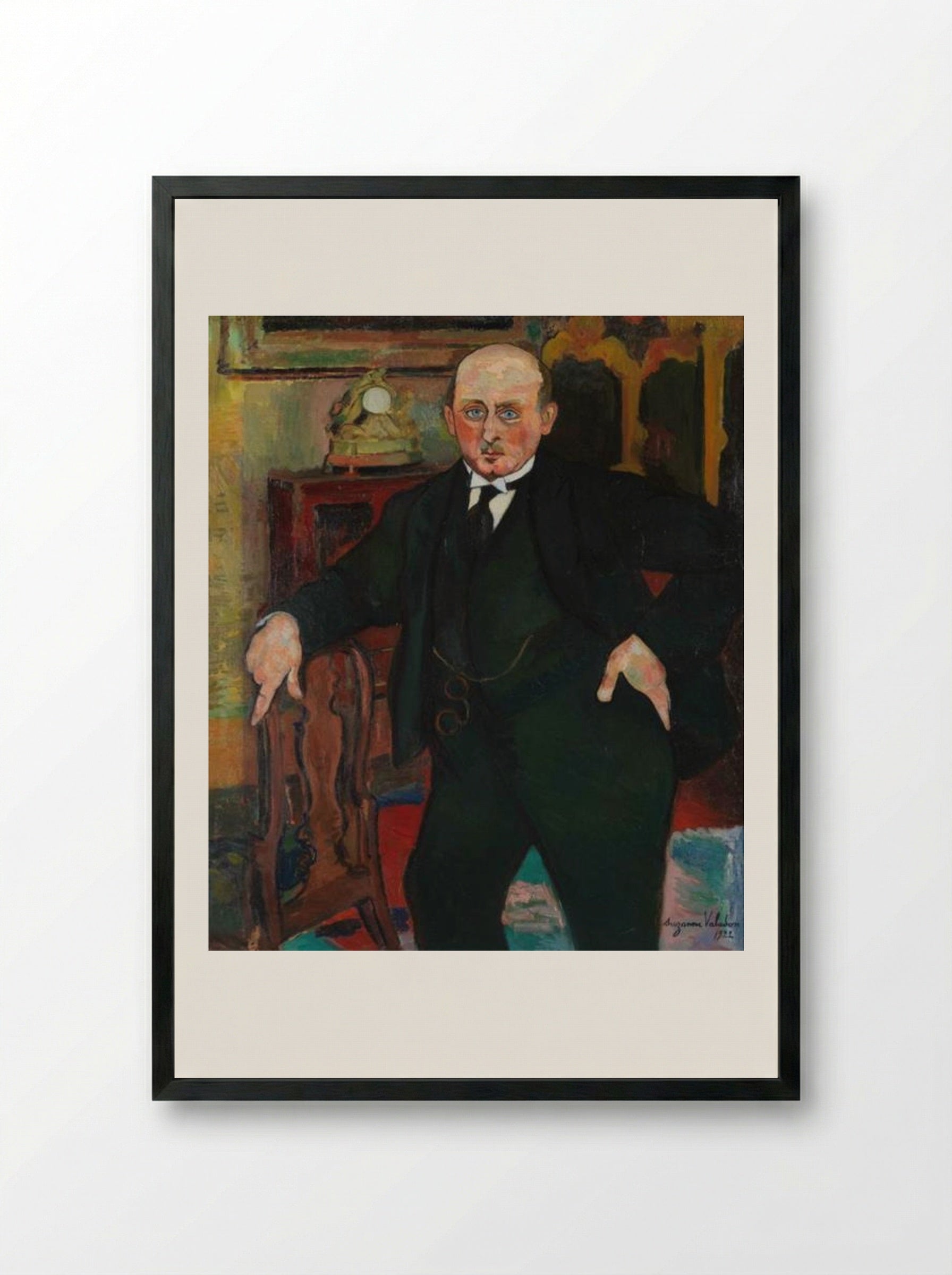 Portrait of Monsieur Mori - Suzanne Valadon - Framed Print Black