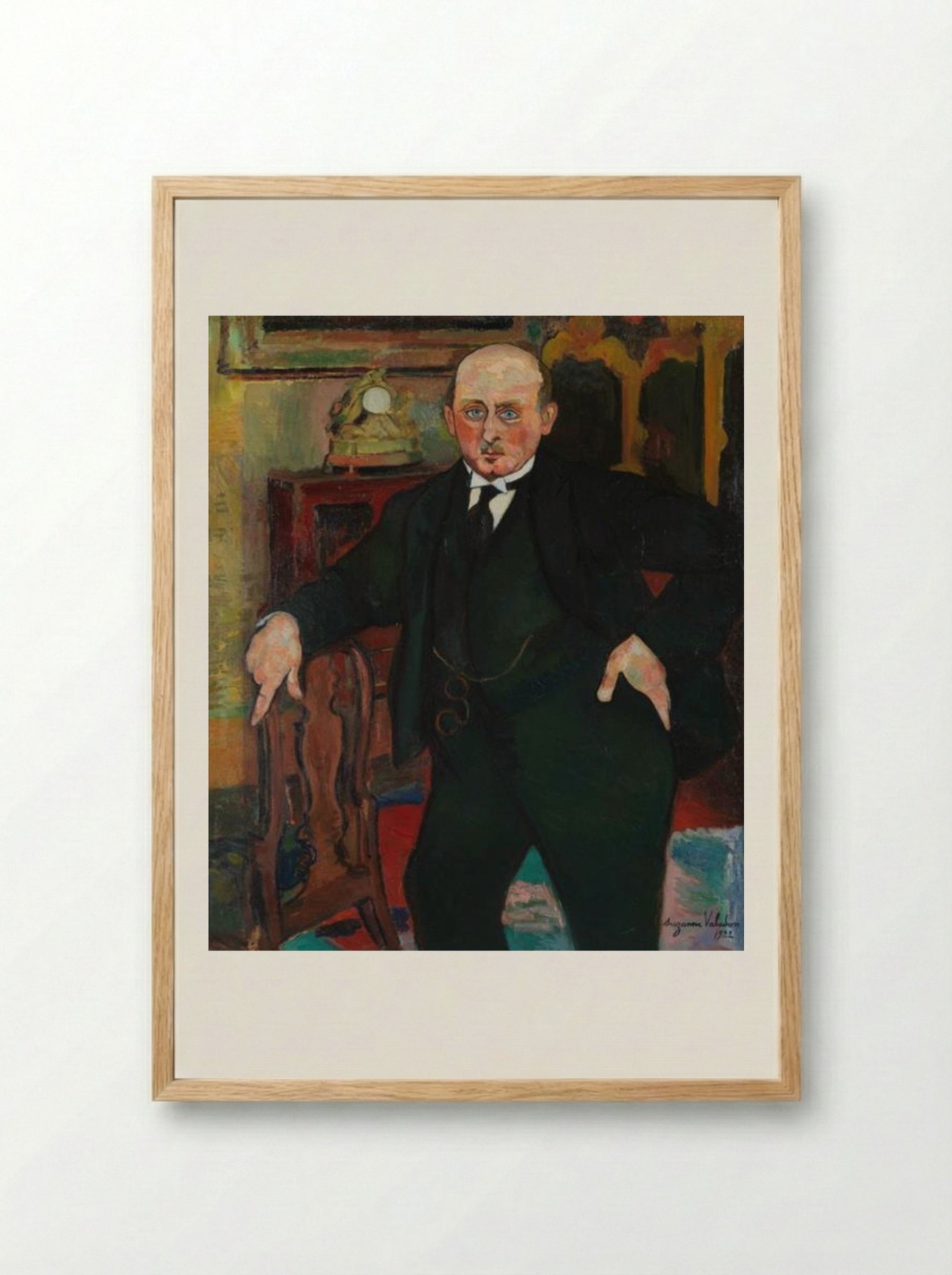 Portrait of Monsieur Mori - Suzanne Valadon - Framed Print Wood