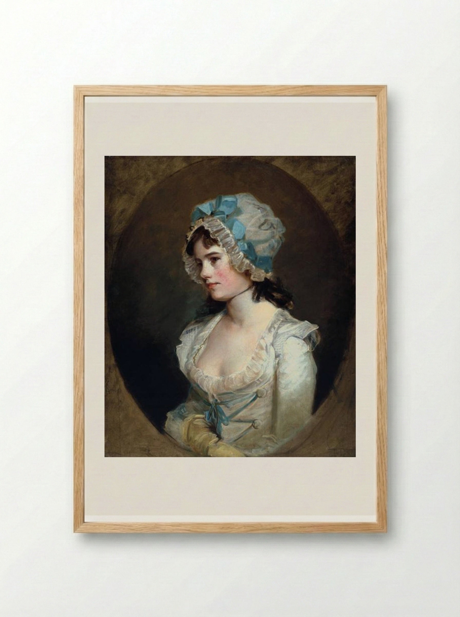 Portrait of Mrs Williams - John Hoppner - Framed Print Wood