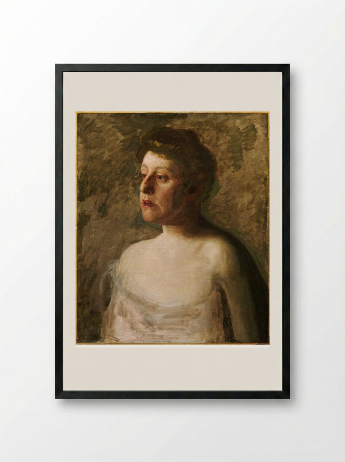 Portrait of Mrs. W.H. Bowden - Thomas Eakins - Framed Print Black