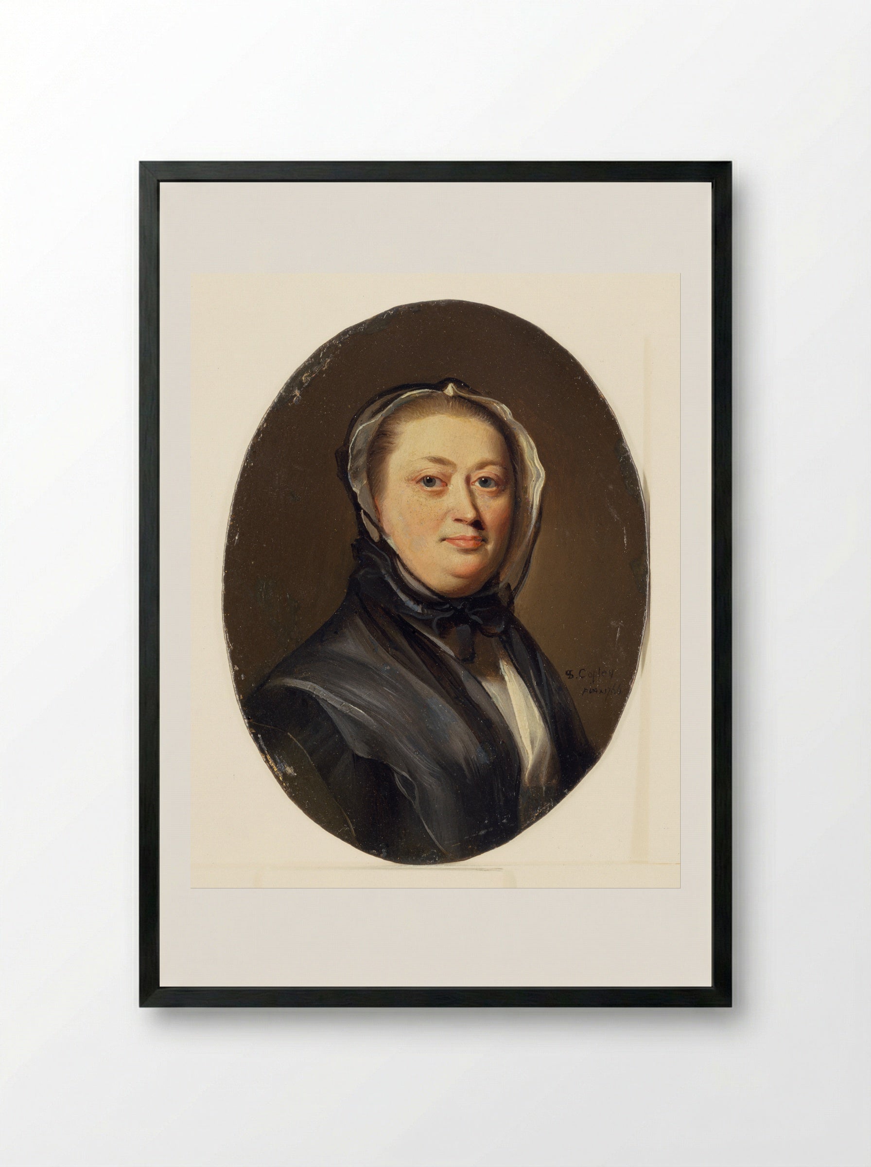 Portrait of Mrs. John Hancock - John Singleton Copley - Framed Print Black