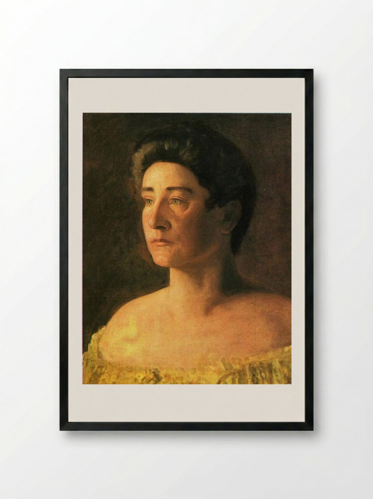 Portrait of Mrs. Leigo - Thomas Eakins - Framed Print Black