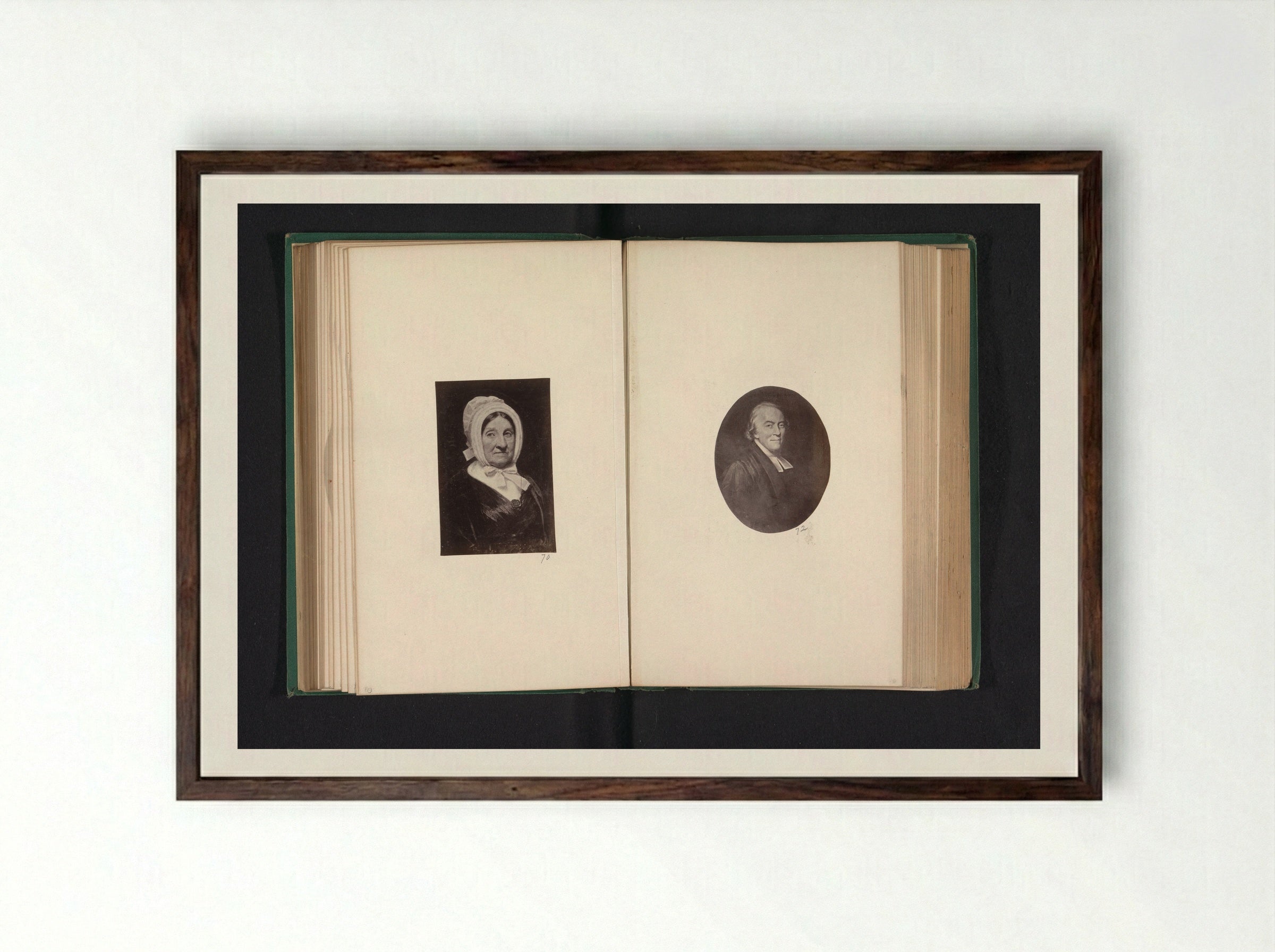Portrait of Mrs. Baird - Thomas Annan - Framed Print Dark Wood