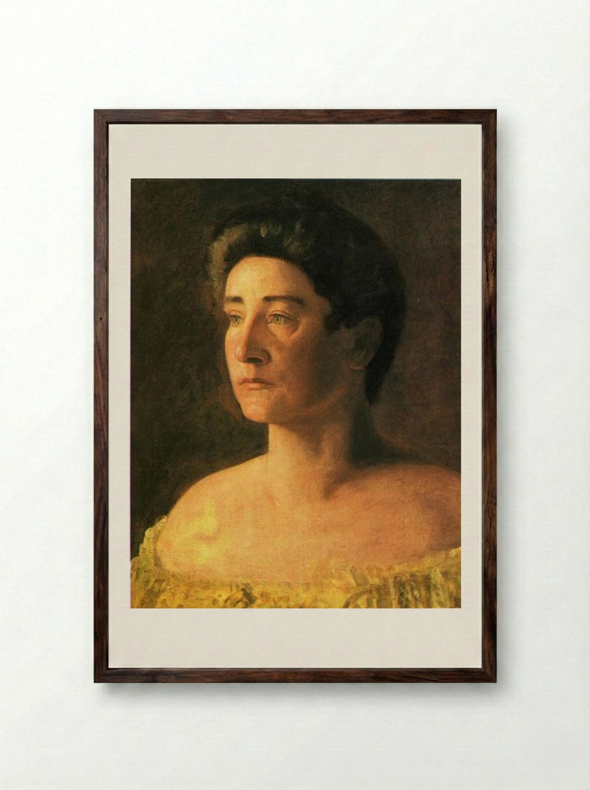 Portrait of Mrs. Leigo - Thomas Eakins - Framed Print Dark Wood