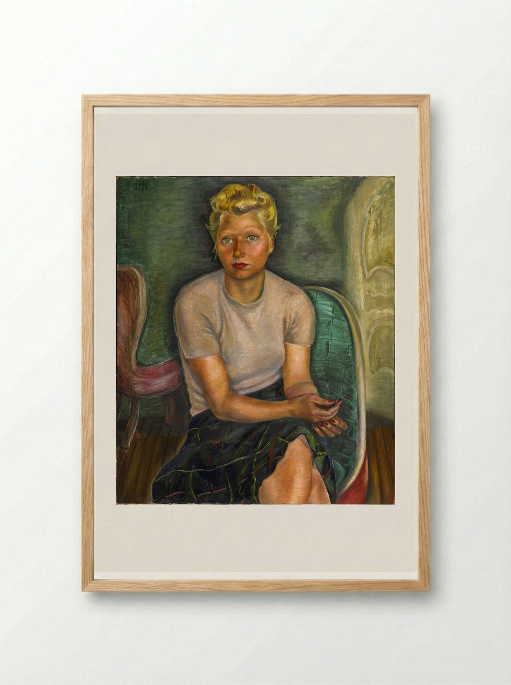 Portrait of Mrs. Zimmerman - Prudence Heward - Framed Print Wood