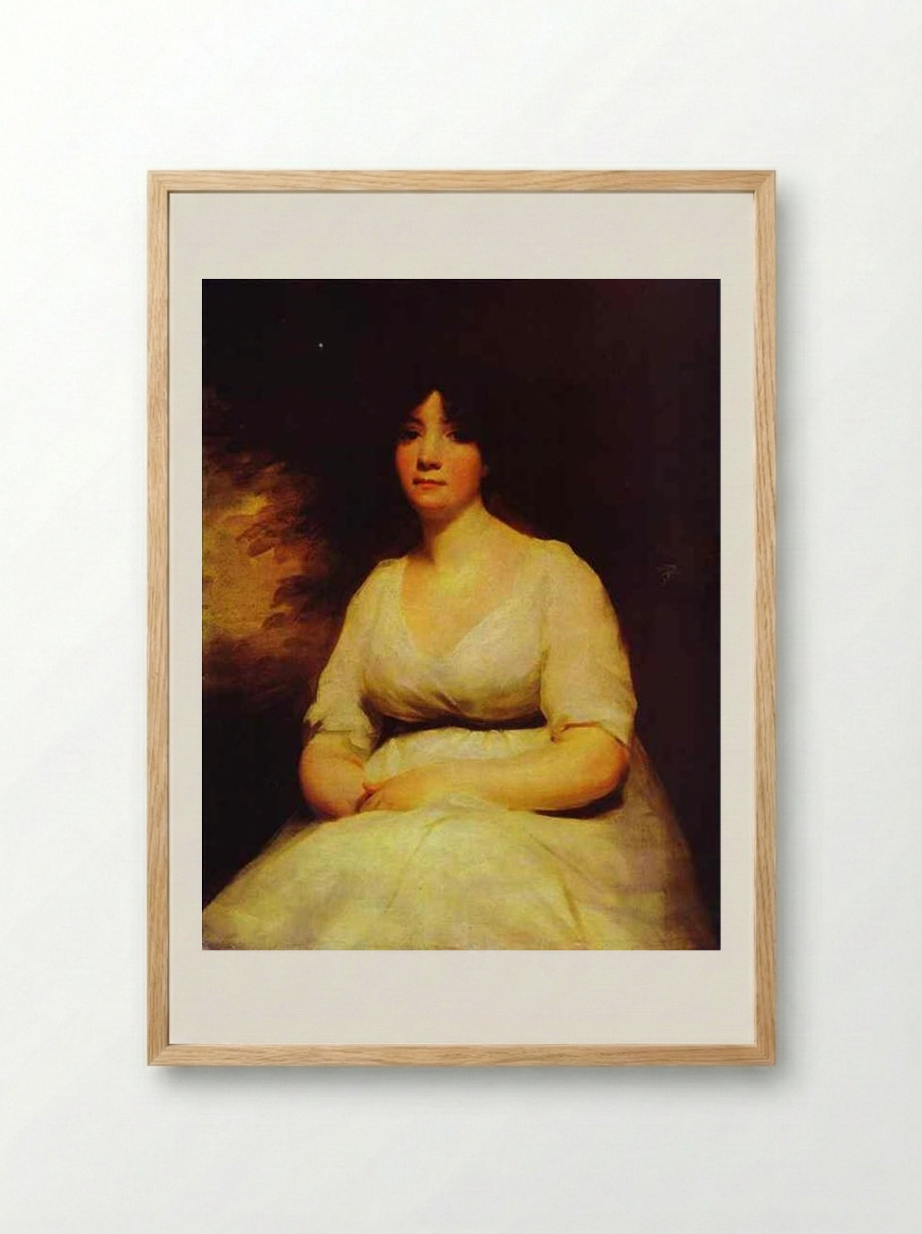 Portrait of Mrs. Kenneth Murchison - Henry Raeburn - Framed Print Wood