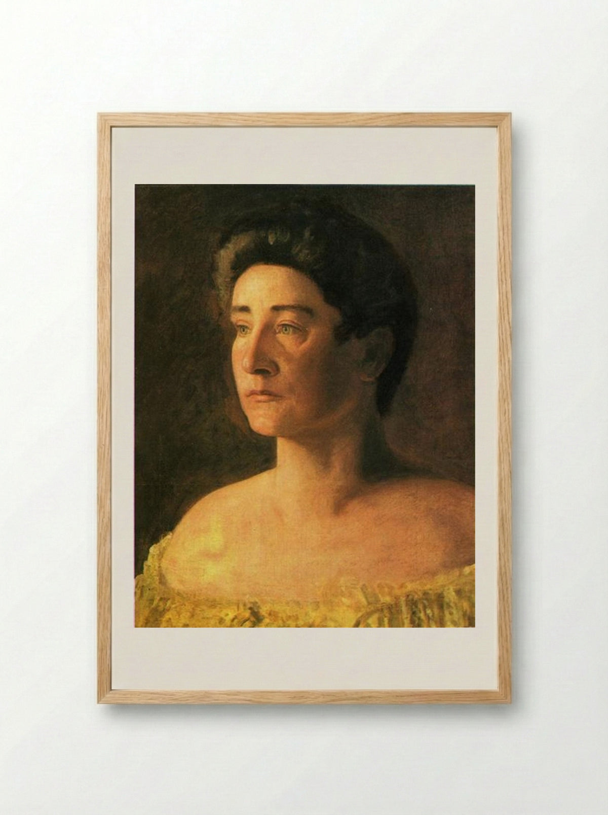 Portrait of Mrs. Leigo - Thomas Eakins - Framed Print Wood