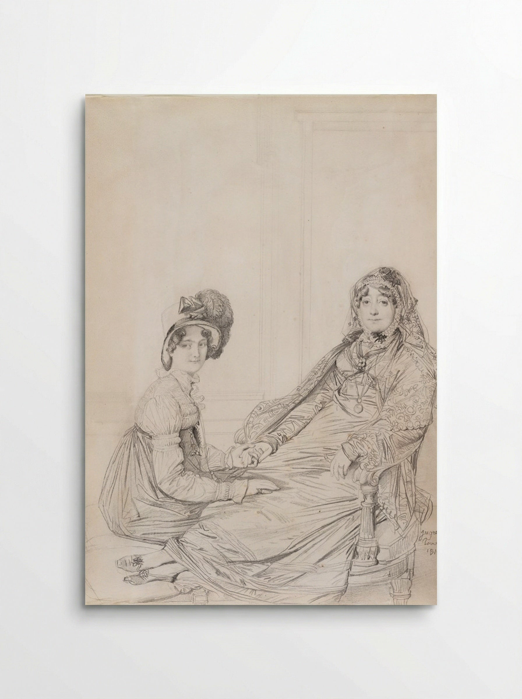 Portrait of Mrs. George Vesey and Her Daughter Elizabeth Vesey - Jean-Auguste-Dominique Ingres - Poster