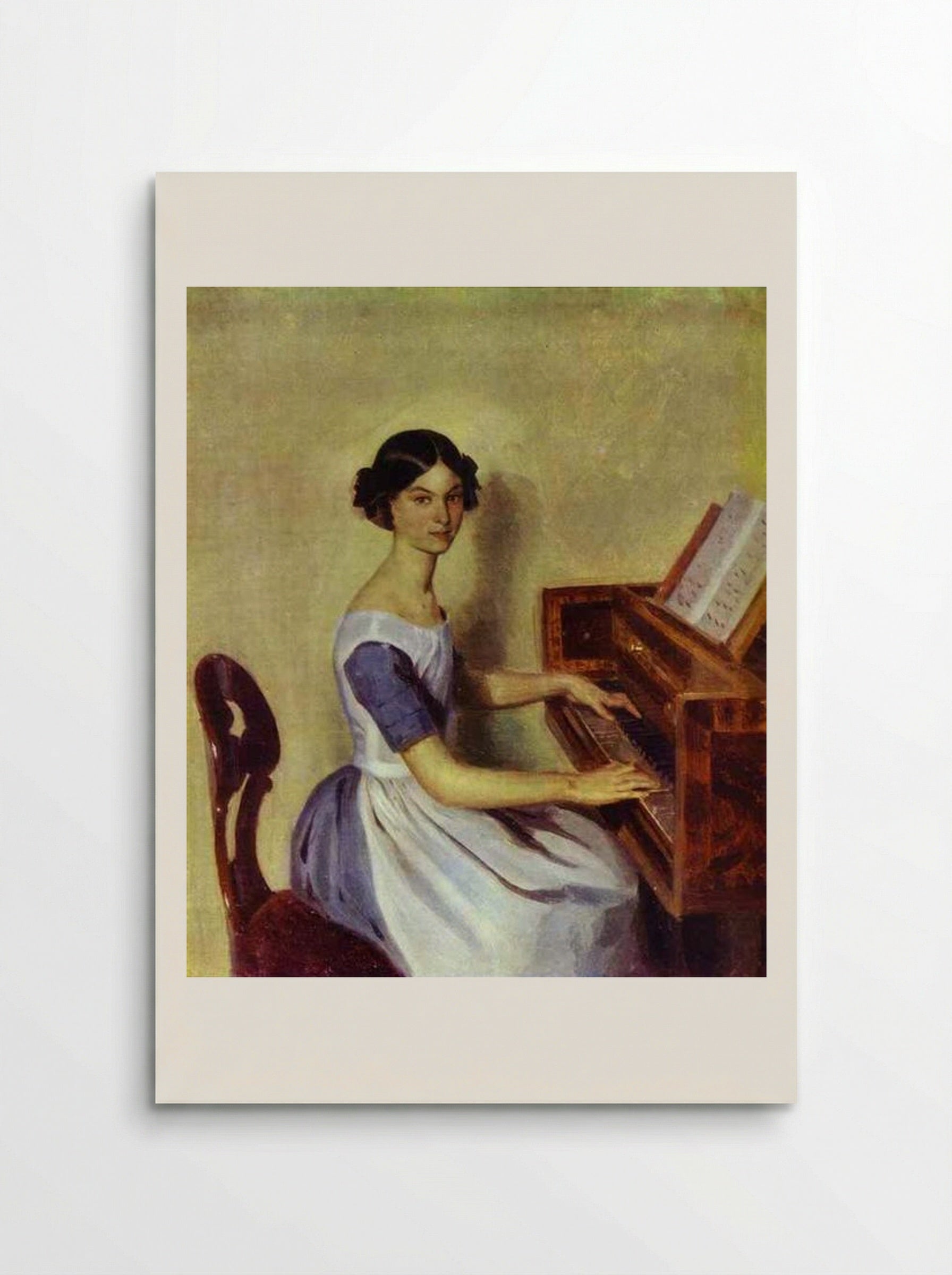 Portrait of Nadezhda P. Zhdanovich at the Piano - Pavel Fedotov - Poster
