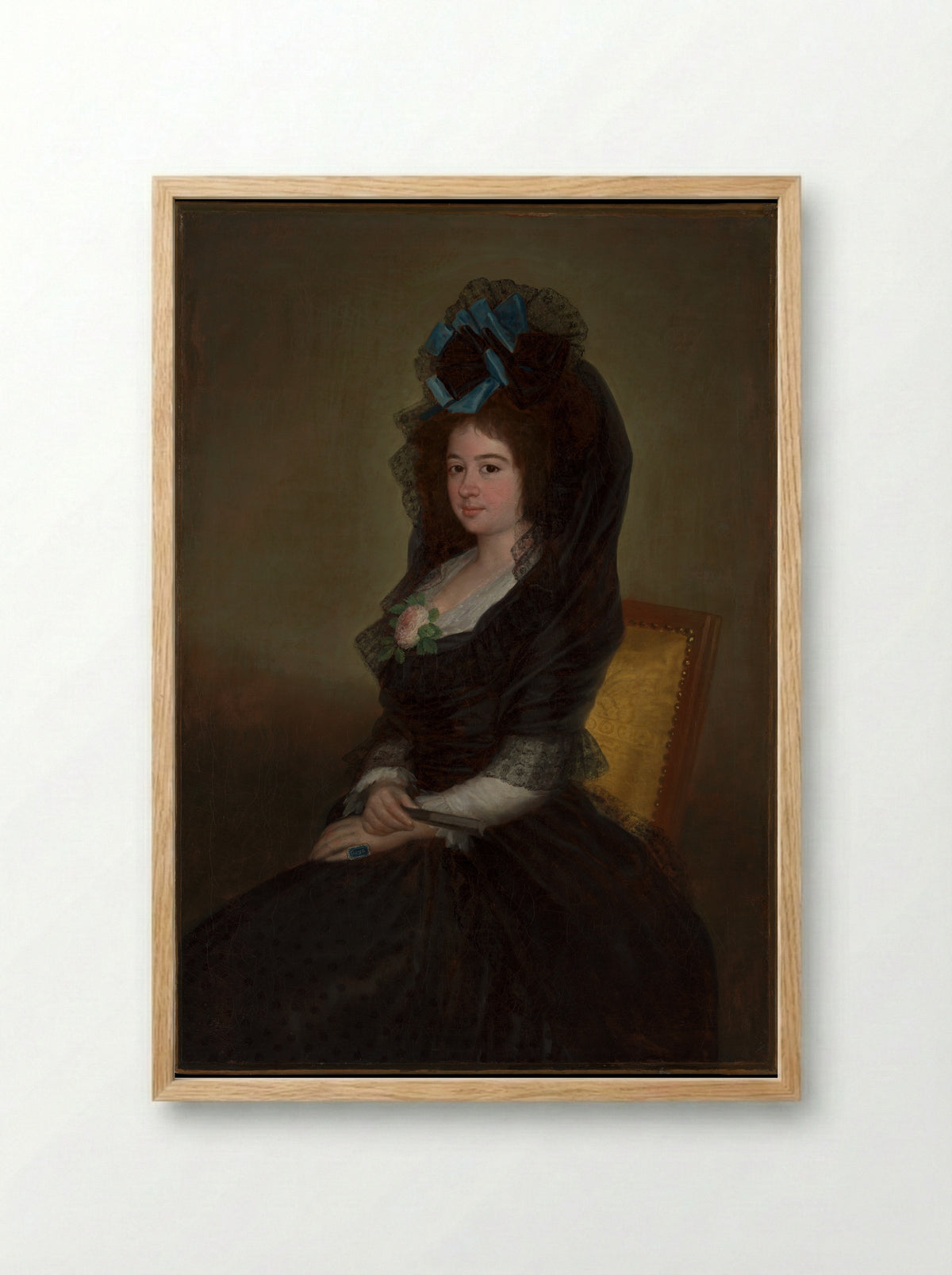 Portrait of Narcisa Barañano de Goicoechea - Francisco de Goya y Lucientes - Framed Print Wood
