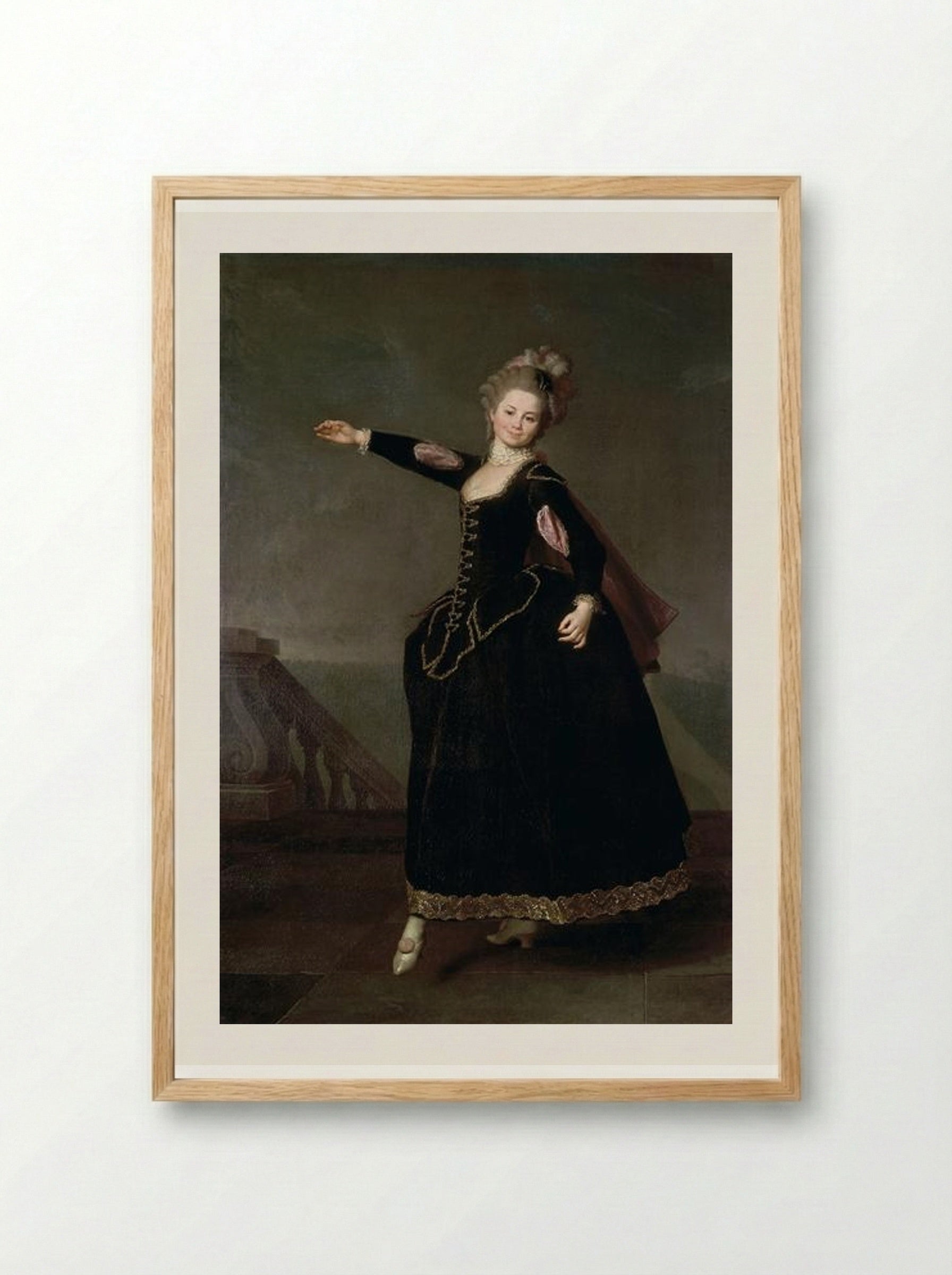 Portrait of Natalia Borshchova - Dmitry Levitzky - Framed Print Wood