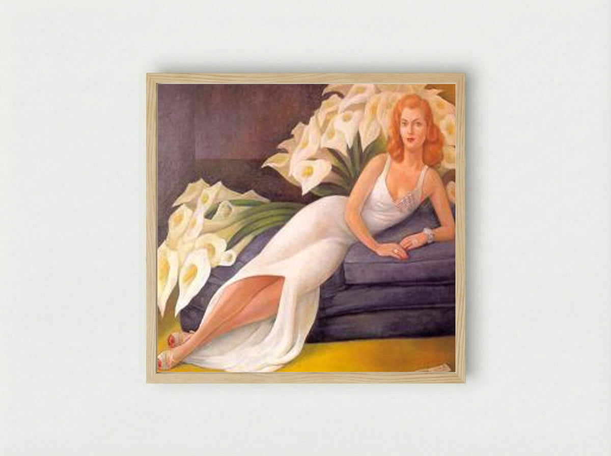Portrait of Natasha Zakólkowa Gelman - Diego Rivera - Framed Print Wood