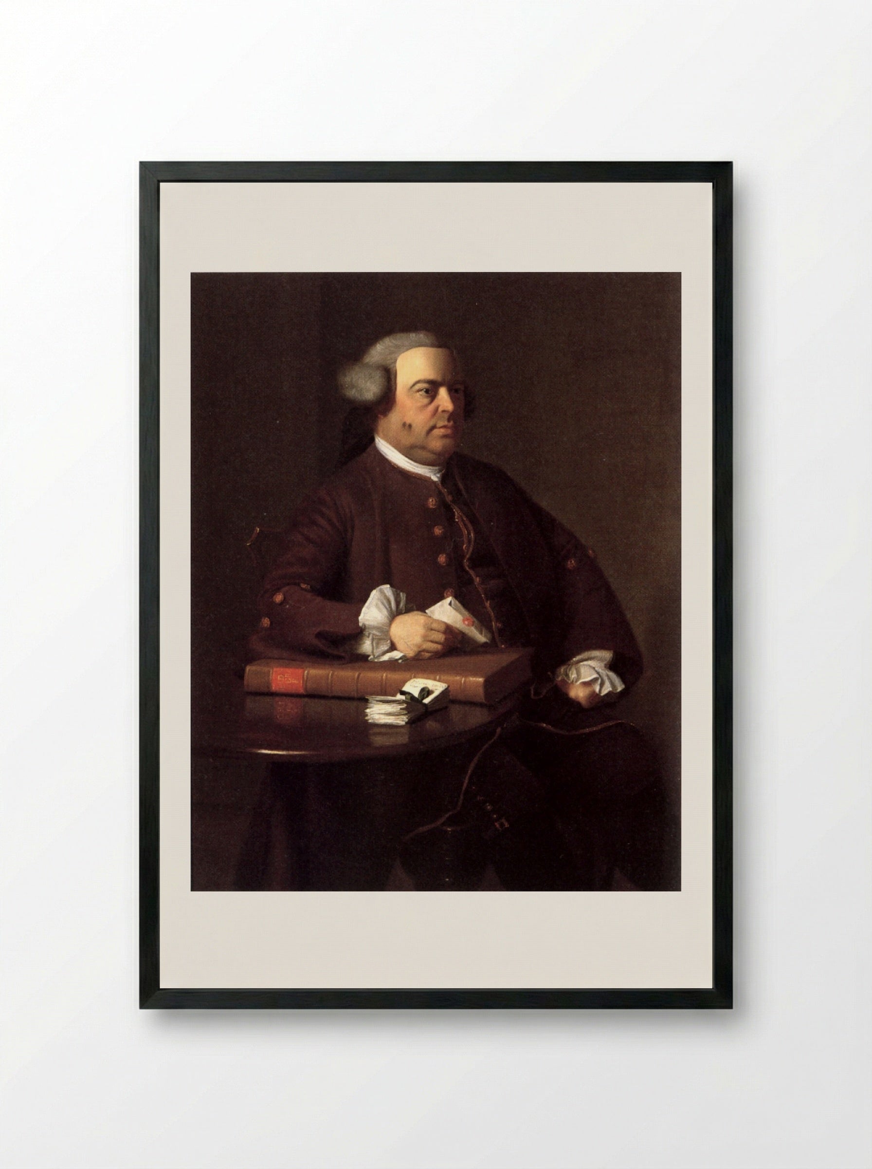 Portrait of Nathaniel Allen - John Singleton Copley - Framed Print Black