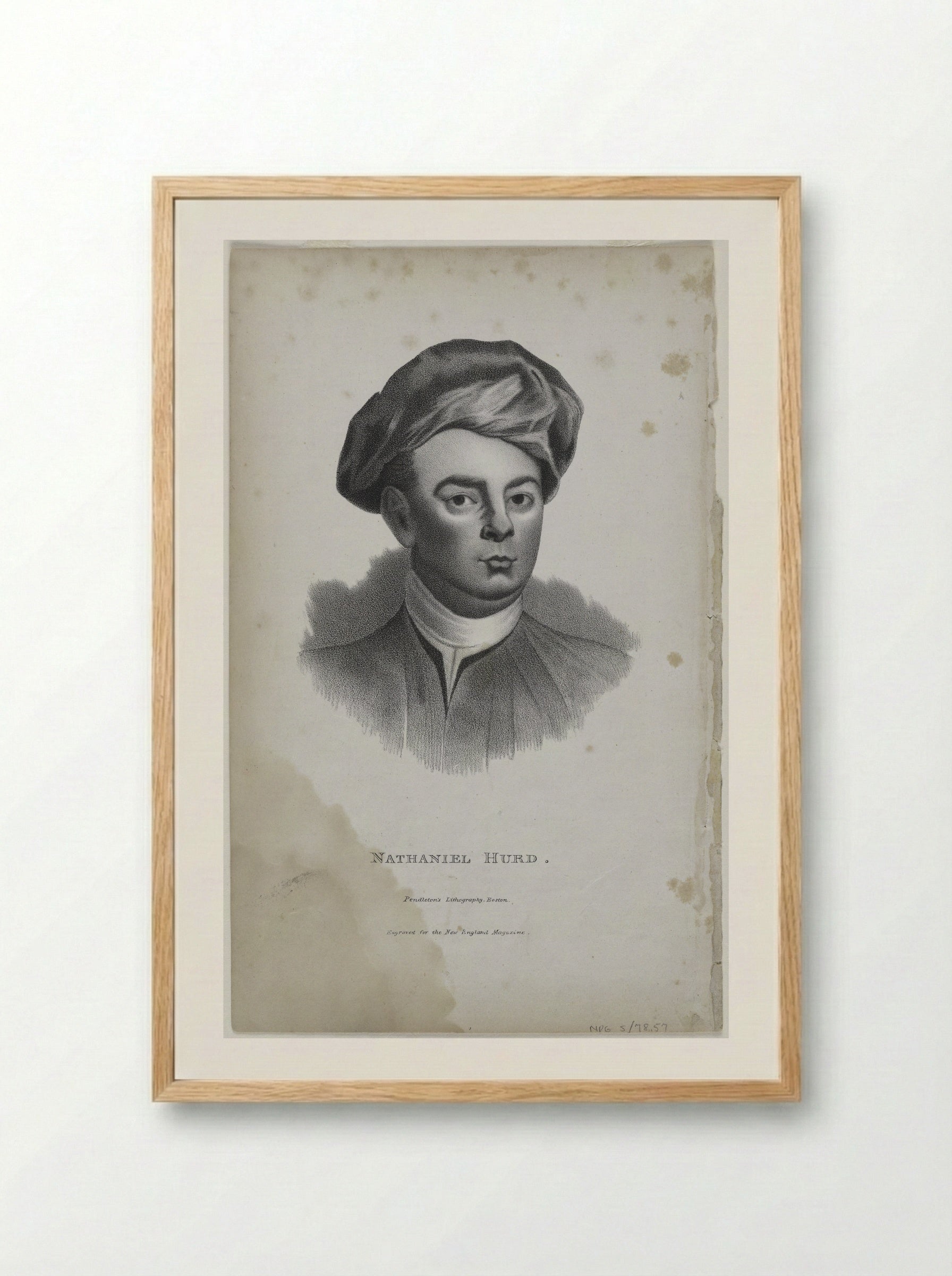 Portrait of Nathaniel Hurd - John Singleton Copley - Framed Print Wood