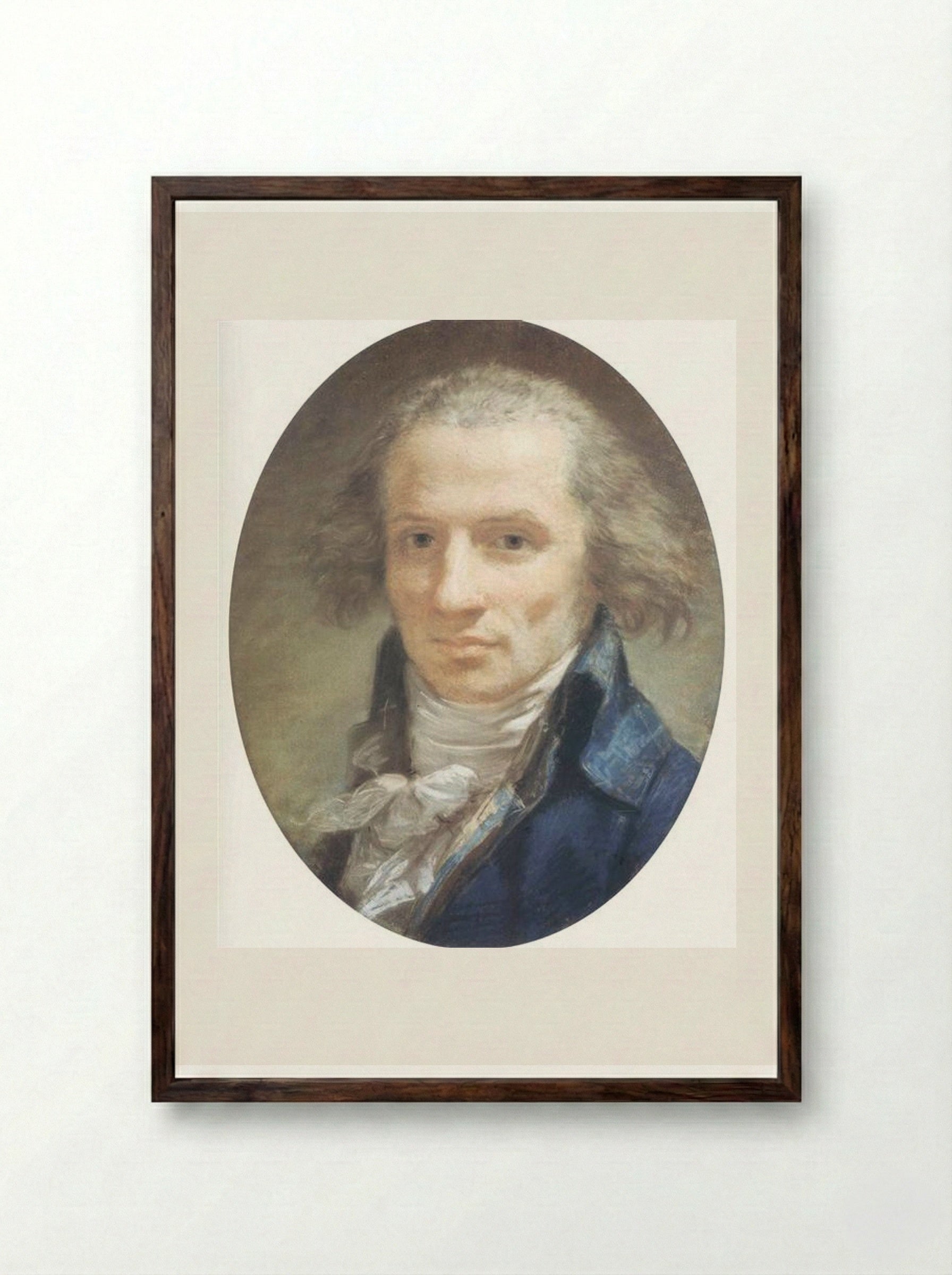 Portrait of Nicolas Perchet - Pierre-Paul Prud'hon - Framed Print Dark Wood