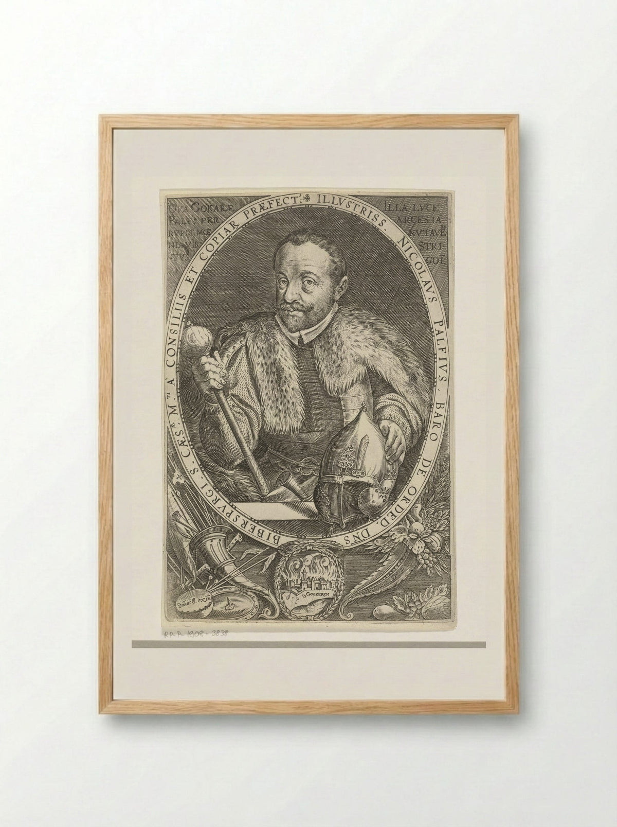 Portrait of Nikolaus Pálffy, Baron of Erdőd - Dominicus Custos - Framed Print Wood