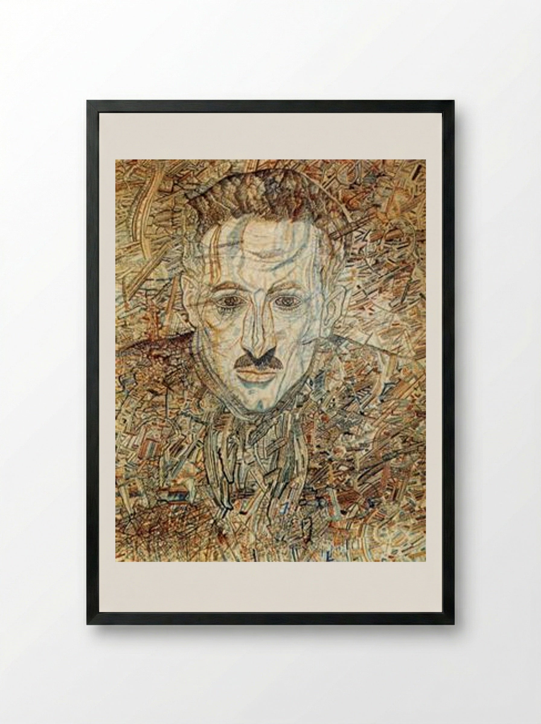 Portrait of Nikolay Glebov-Putilovsky - Pavel Filonov - Framed Print Black