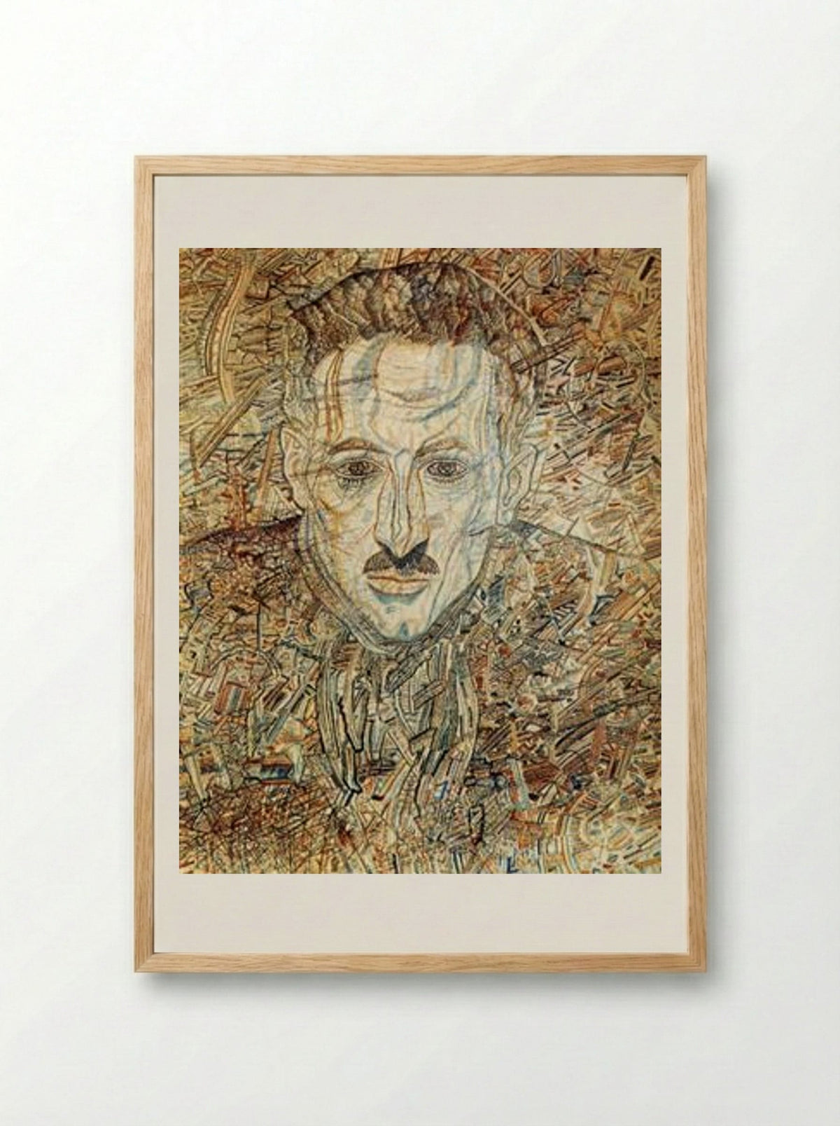 Portrait of Nikolay Glebov-Putilovsky - Pavel Filonov - Framed Print Wood