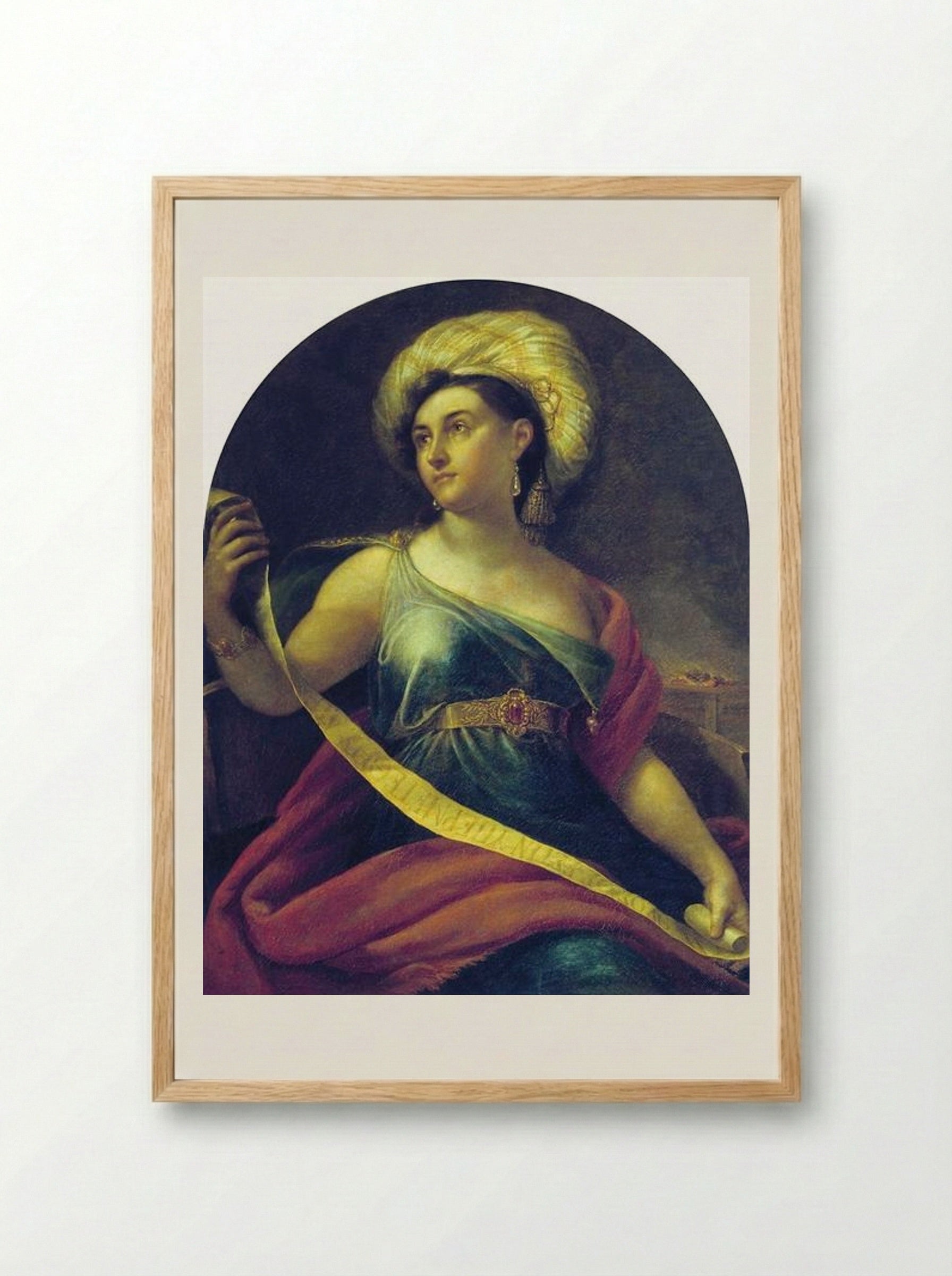 Portrait of Nimfodora Semenova - Orest Kiprensky - Framed Print Wood