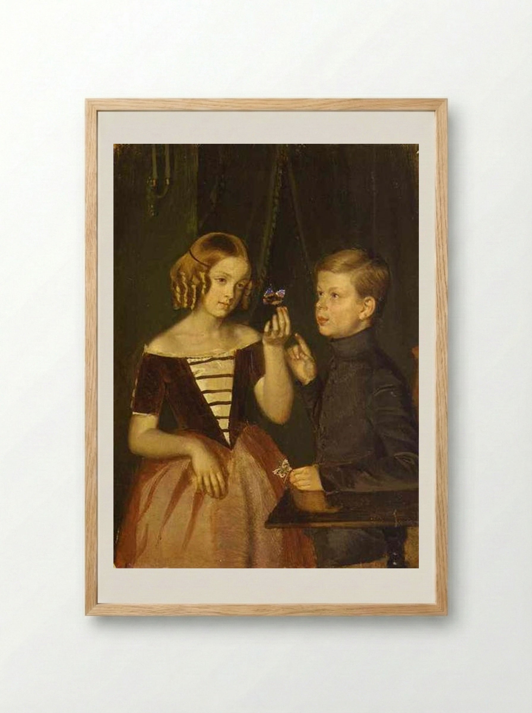 Portrait of Olga Ivanovna and Fedor Ivanov - Pavel Fedotov - Framed Print Wood