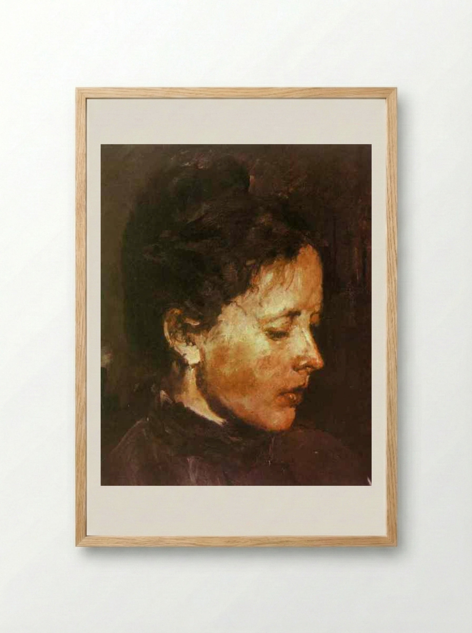 Portrait of Olga Serova - Valentin Serov - Framed Print Wood