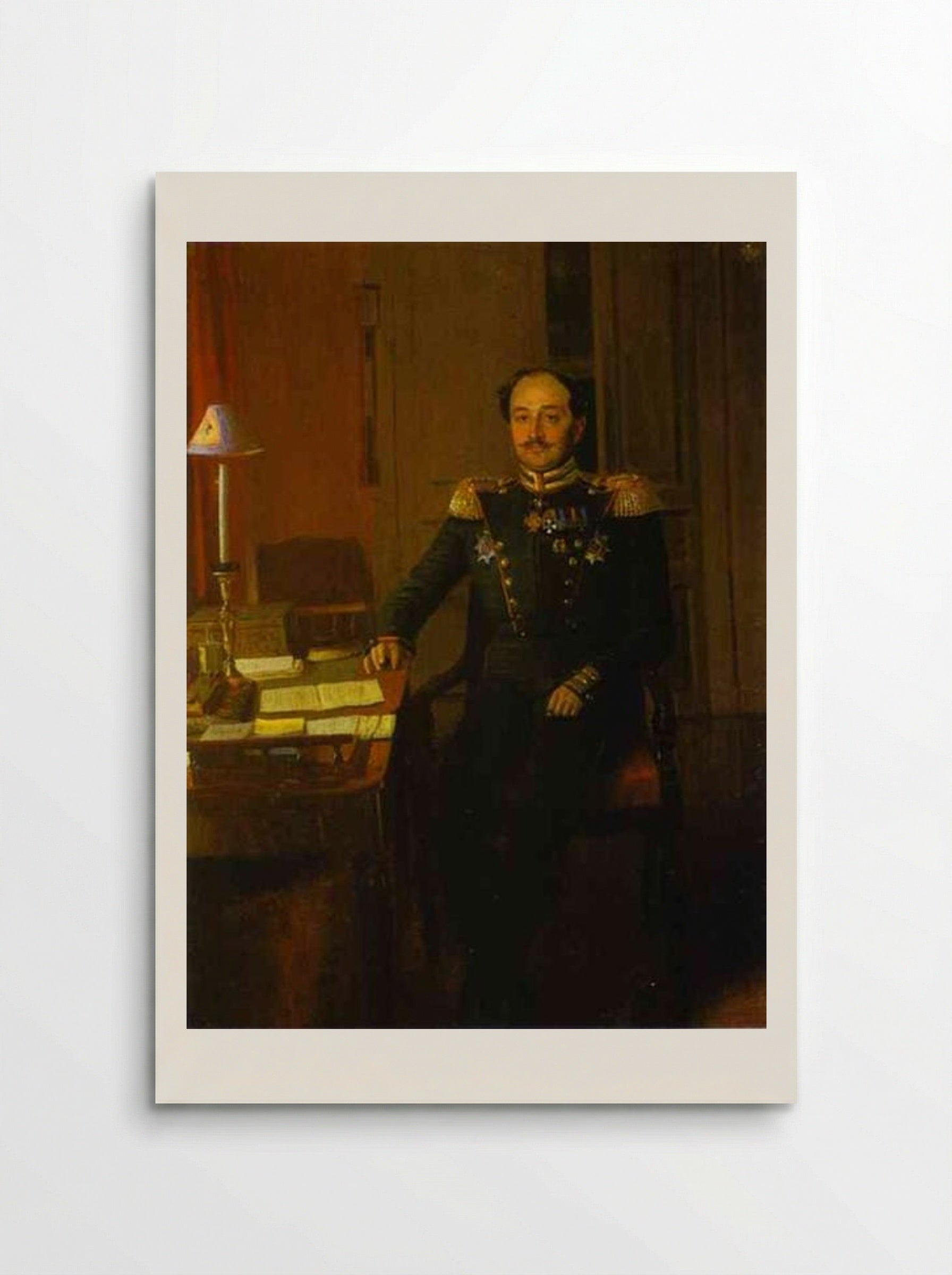 Portrait of P. P. Zhdanovich - Pavel Fedotov - Poster