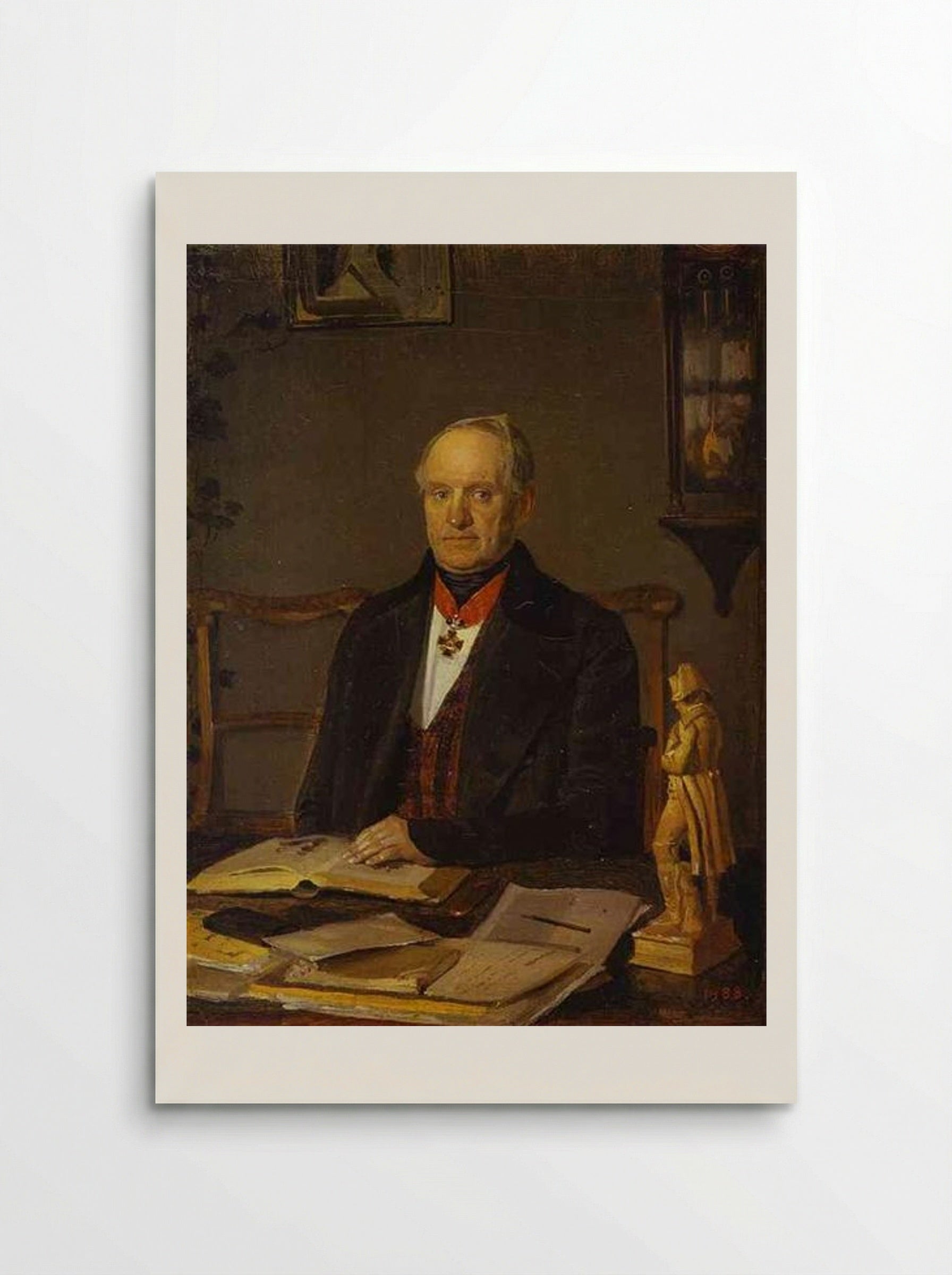 Portrait of P. V. Zhdanovich - Pavel Fedotov - Poster