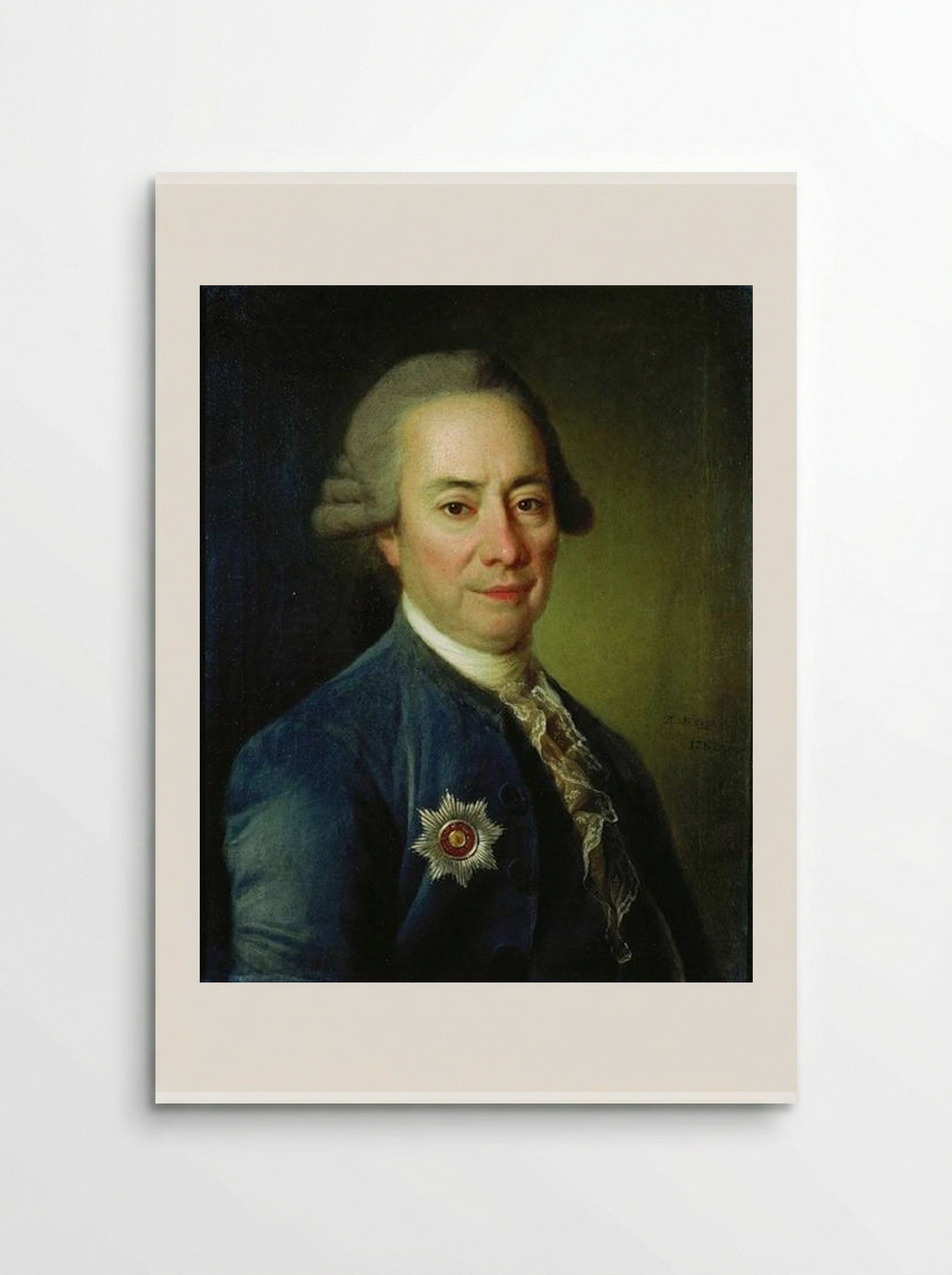 Portrait of P. V. Bakunin - Dmitry Levitzky - Poster