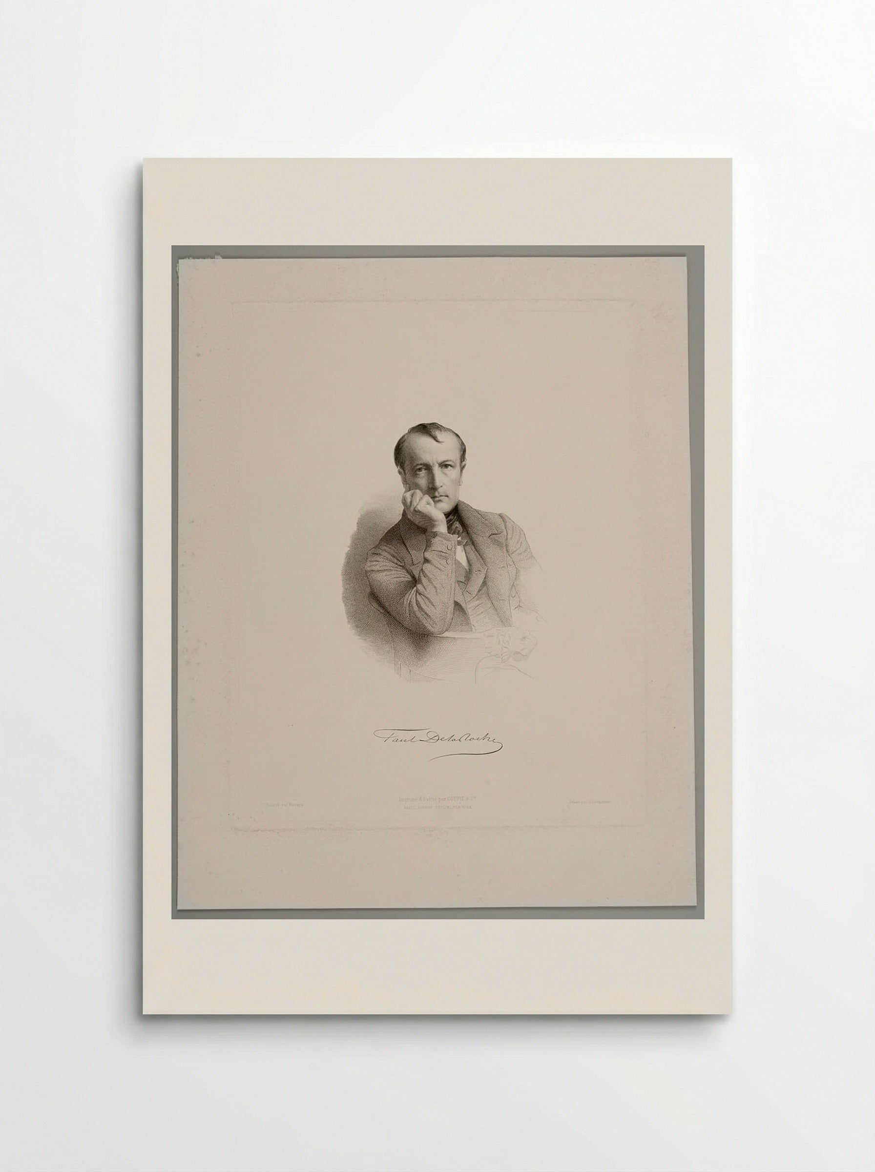 Portrait of Paul Delaroche - Jules Gabriel Levasseur - Poster