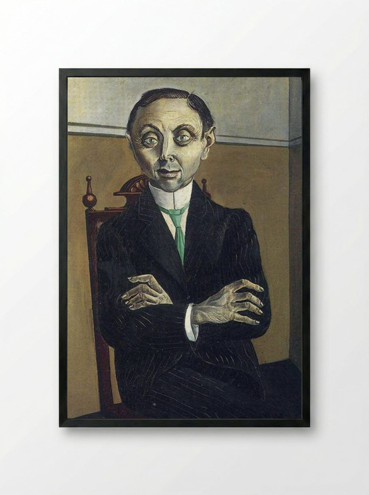 Portrait of Paul F. Schmidt - Otto Dix - Framed Print Black
