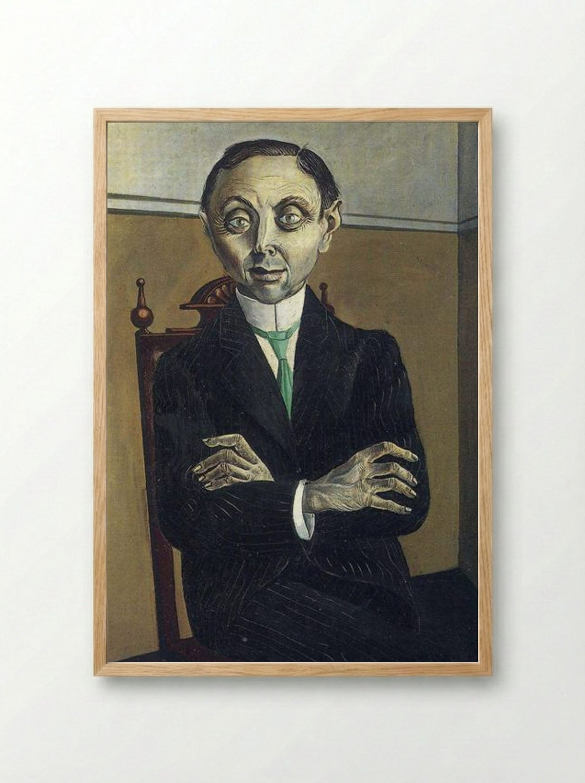 Portrait of Paul F. Schmidt - Otto Dix - Framed Print Wood